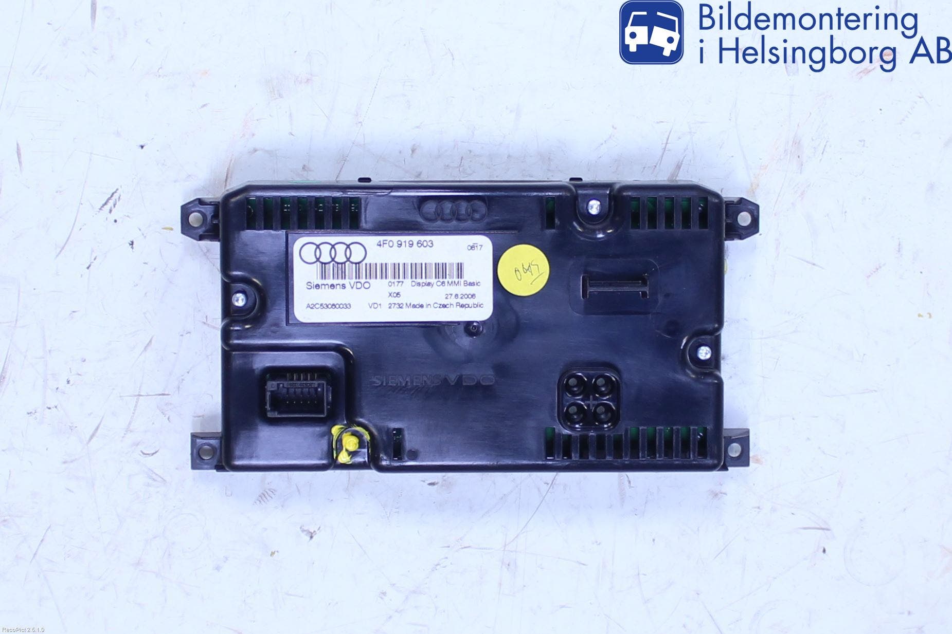 Audi A6/S6     05-11 Kontrolldisplay