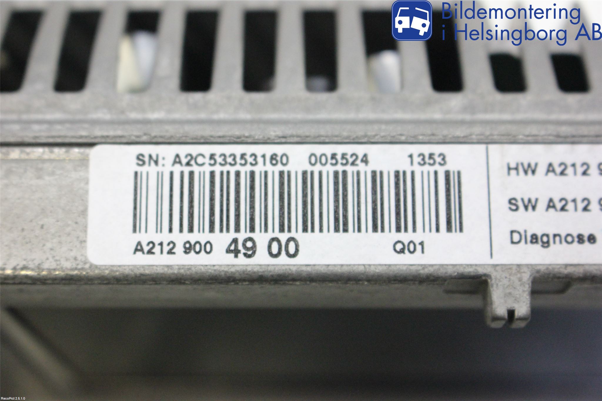 Mercedes-Benz MB E-KLASS (W212) 09-16 Kontrolldisplay