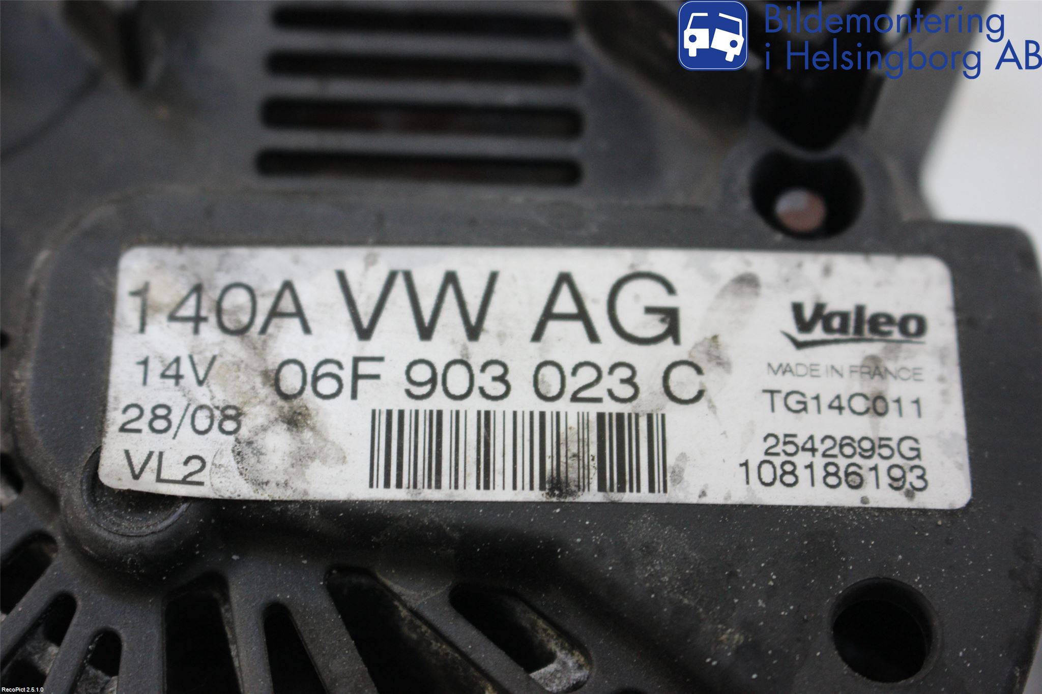 Volkswagen VW TIGUAN 07-16 Generator