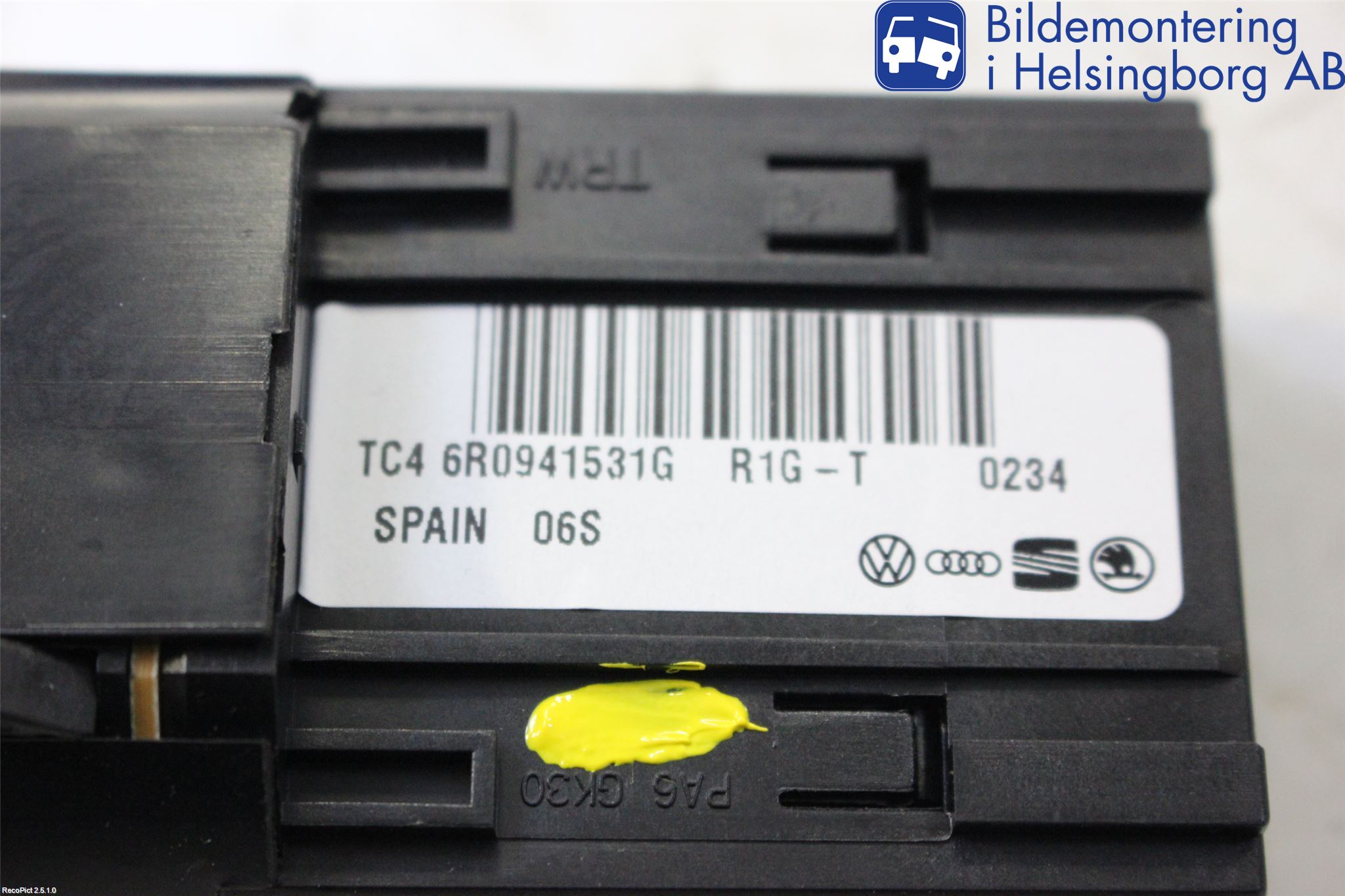 Volkswagen VW UP! / E-UP! Strömställare Ljus