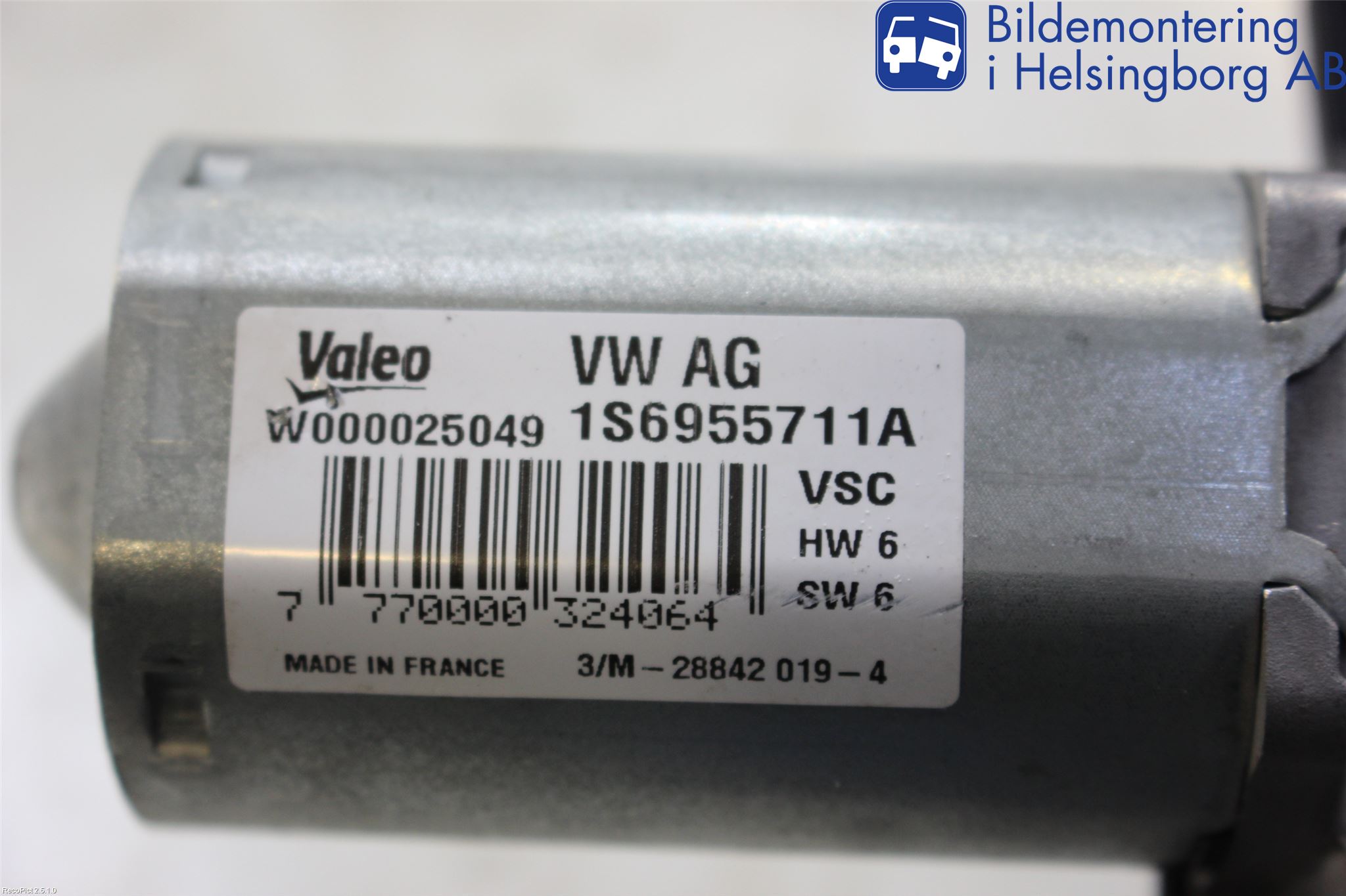 Volkswagen VW UP! / E-UP! Torkarmotor Baklucka