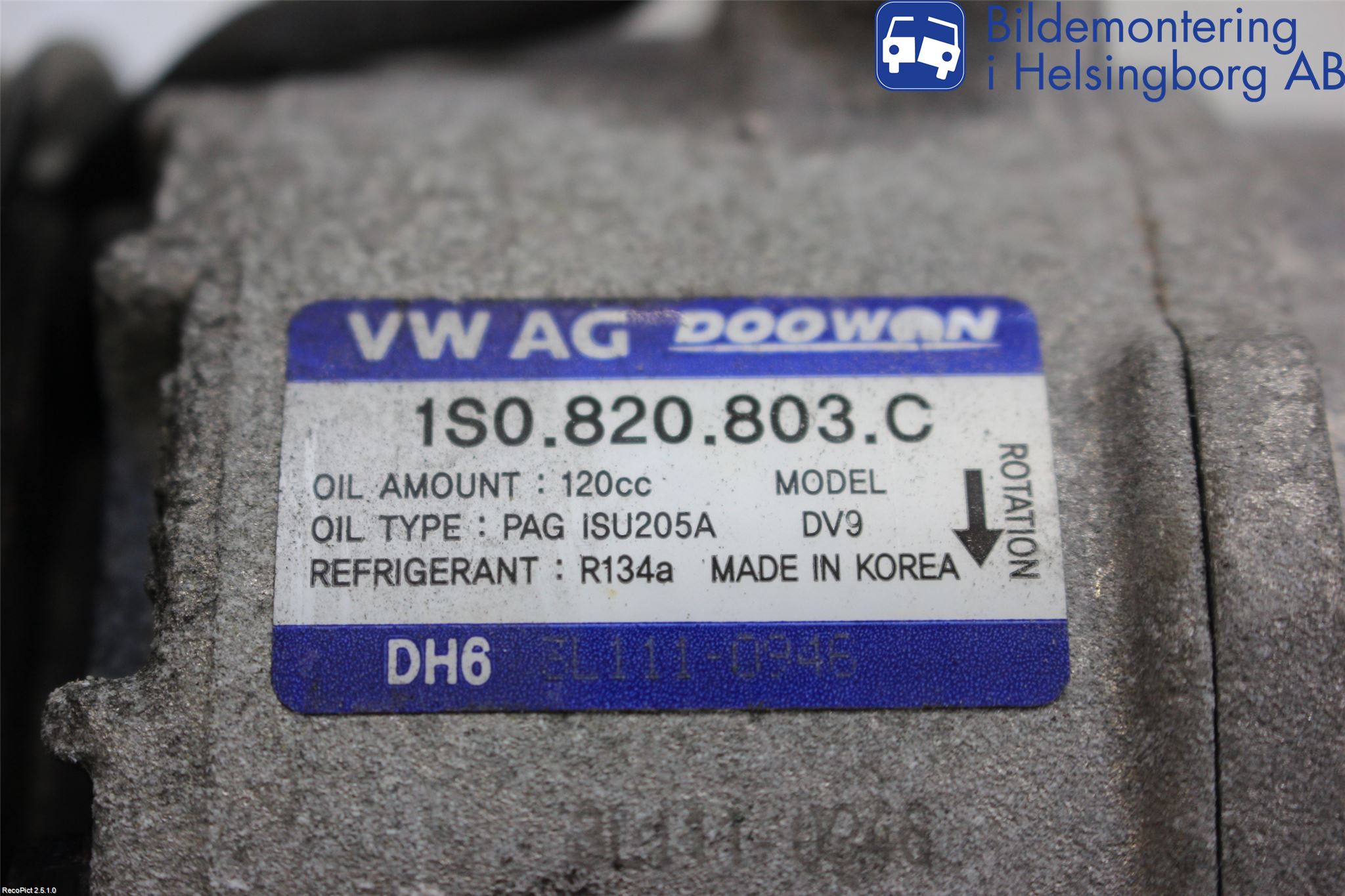 Volkswagen VW UP! / E-UP! Ac Kompressor