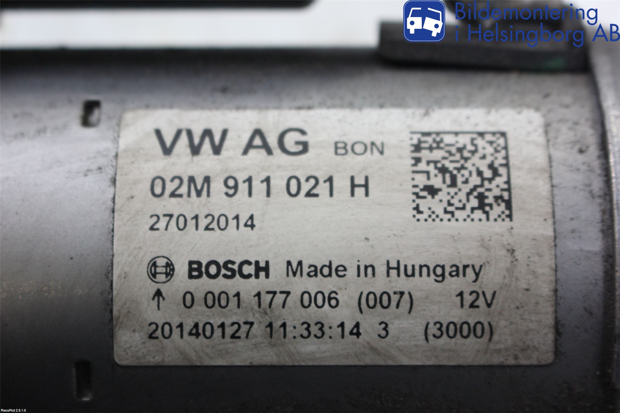 Volkswagen VW UP! / E-UP! Startmotor