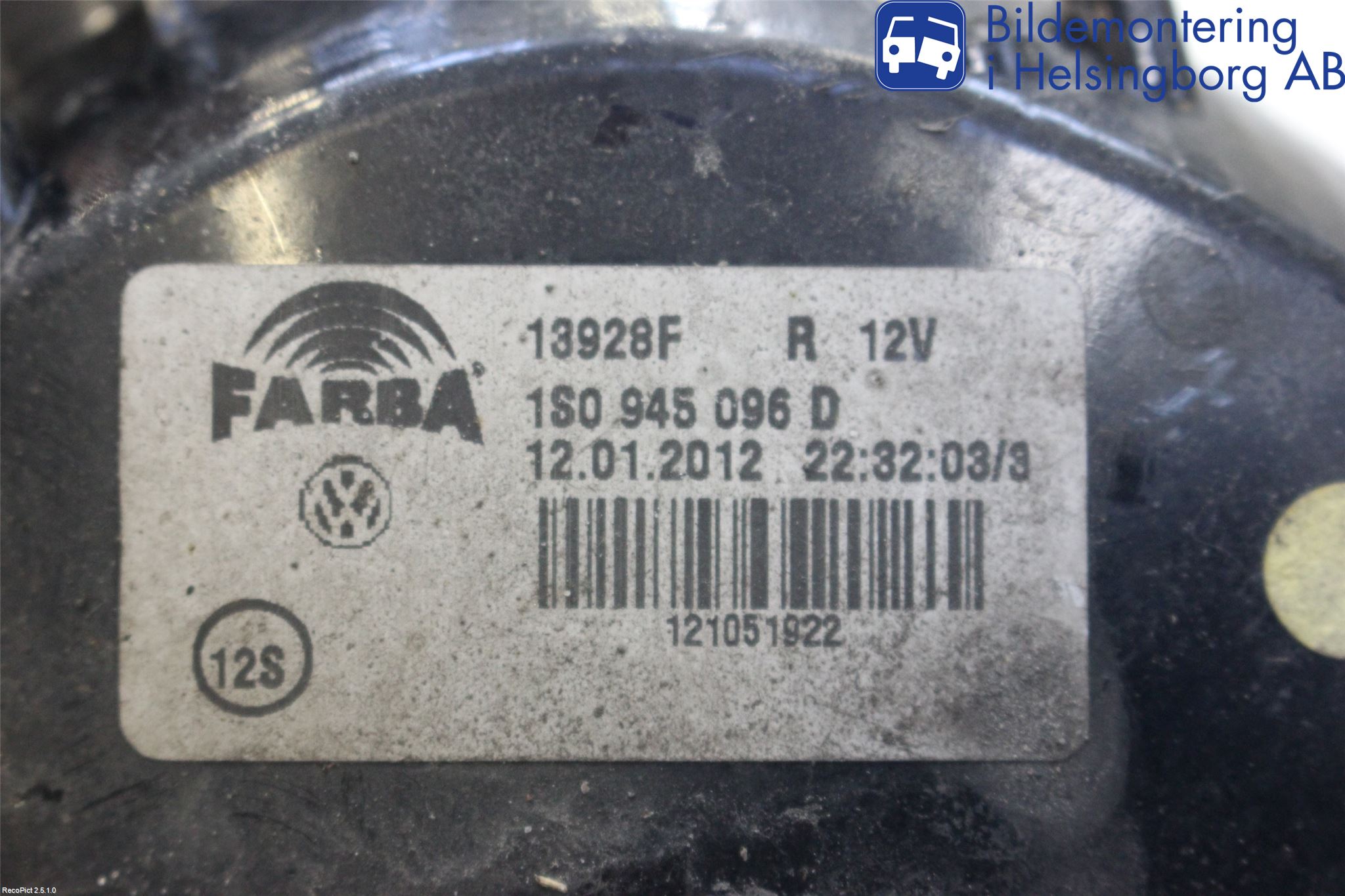 Volkswagen VW UP! / E-UP! Bakljus Höger