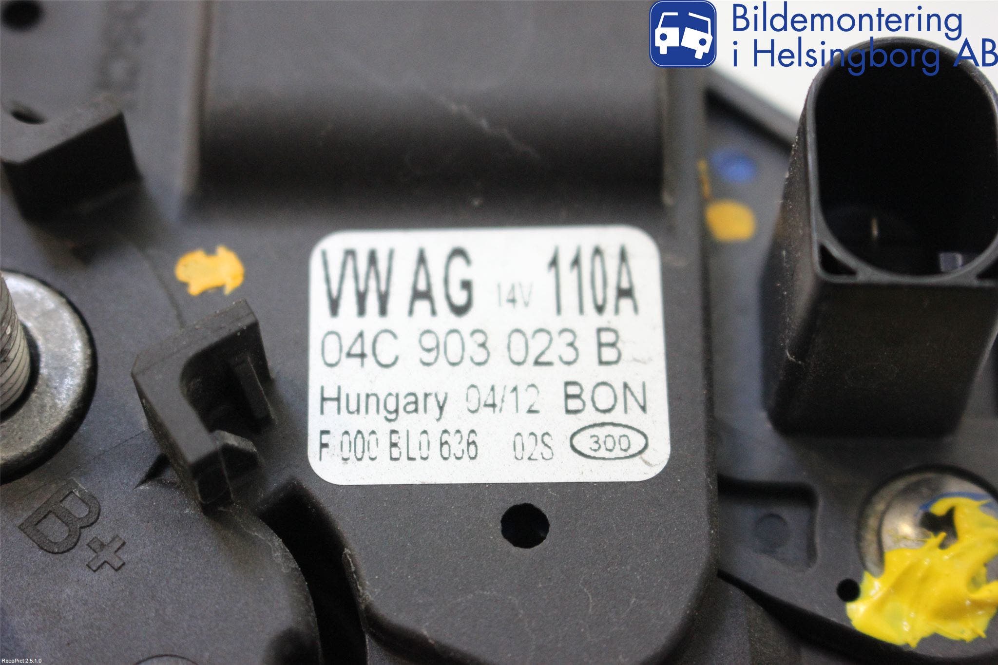 Volkswagen VW UP! / E-UP! Generator