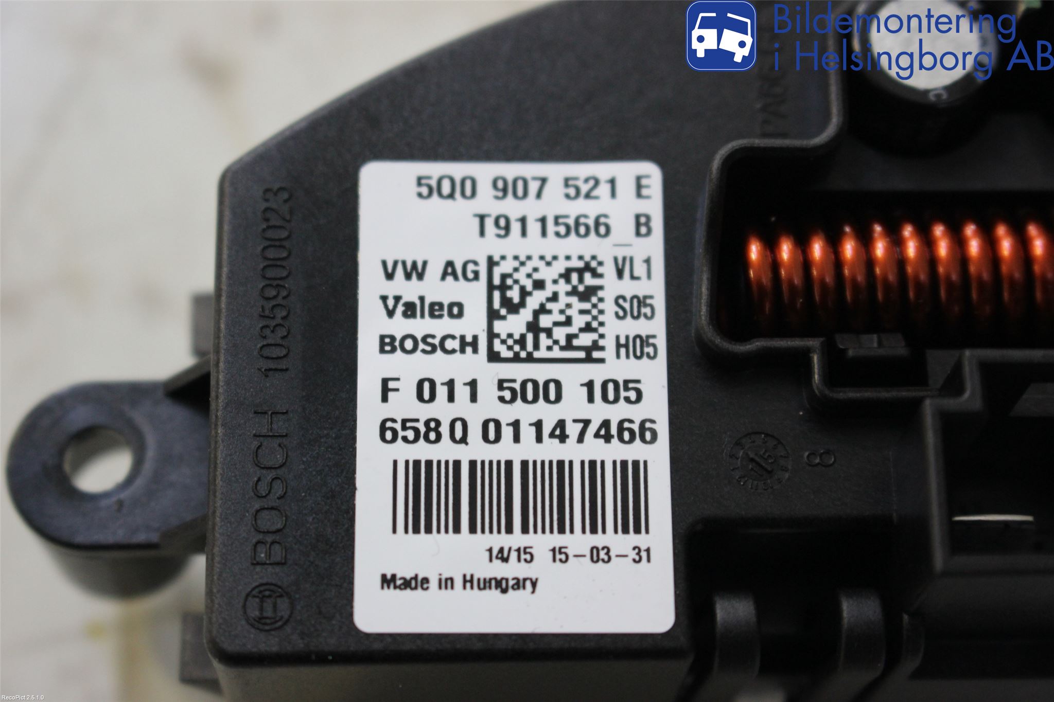 Audi A3/S3 8V 13-20 Värmefläktsmotstånd