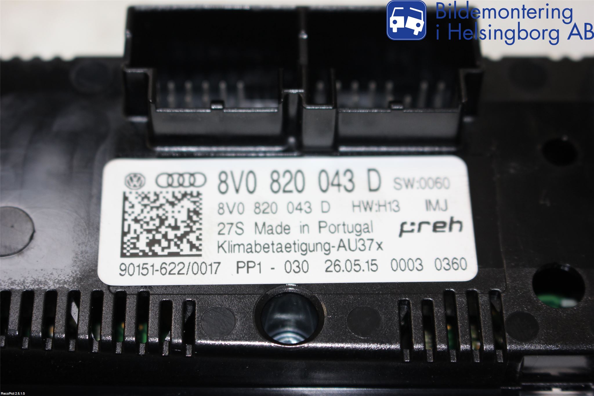 Audi A3/S3 8V 13-20 Ac Styrenhet Ac Manöveren