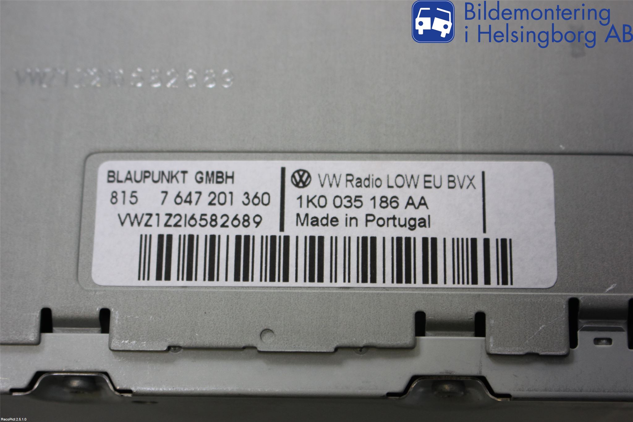 Volkswagen VW GOLF VI 09-13 Cd Radio - Multimediapanel