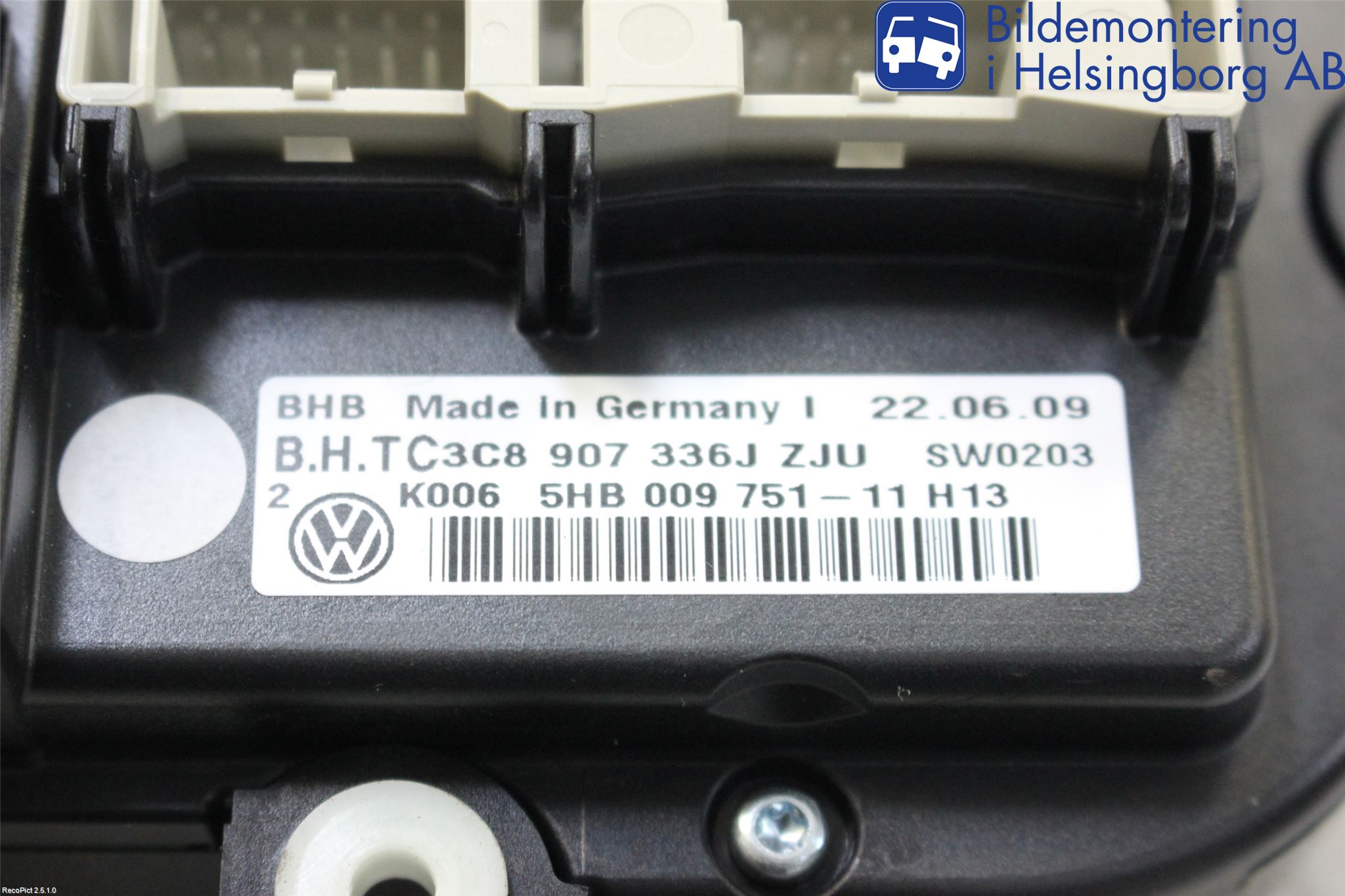 Volkswagen VW GOLF VI 09-13 Ac Styrenhet Ac Manöveren
