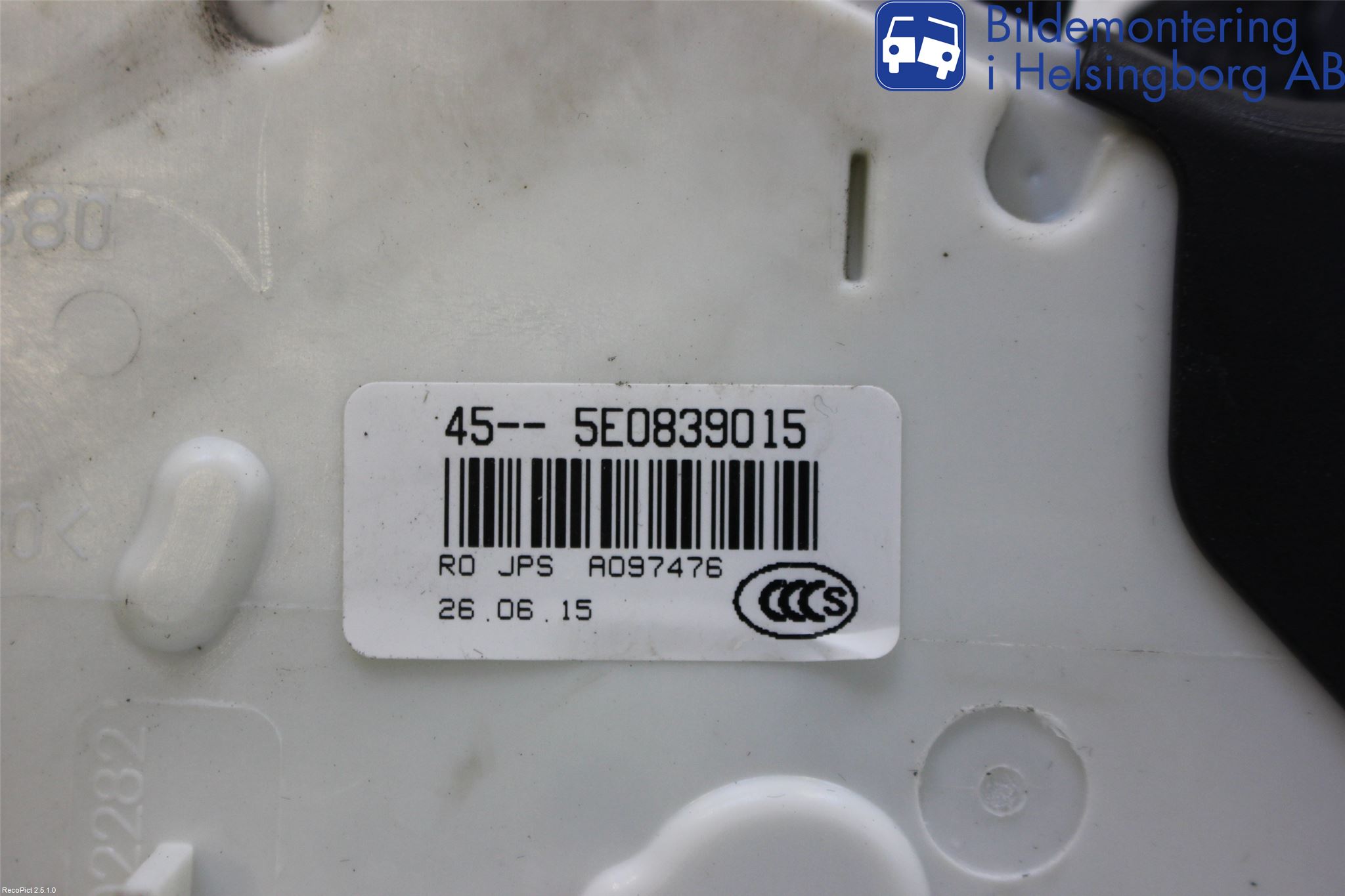 Volkswagen VW PASSAT 15-19 Centrallåsmotor Vänster