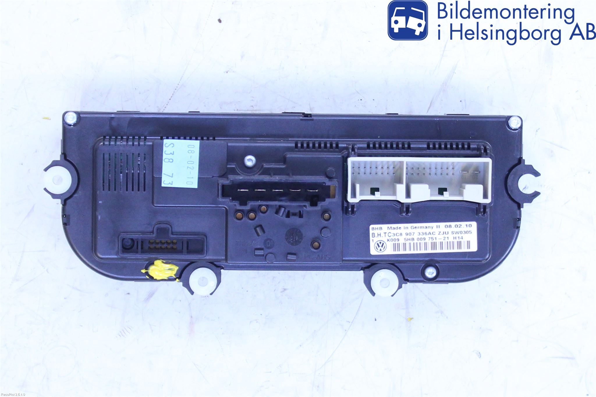 Volkswagen VW GOLF VI 09-13 Ac Styrenhet Ac Manöveren