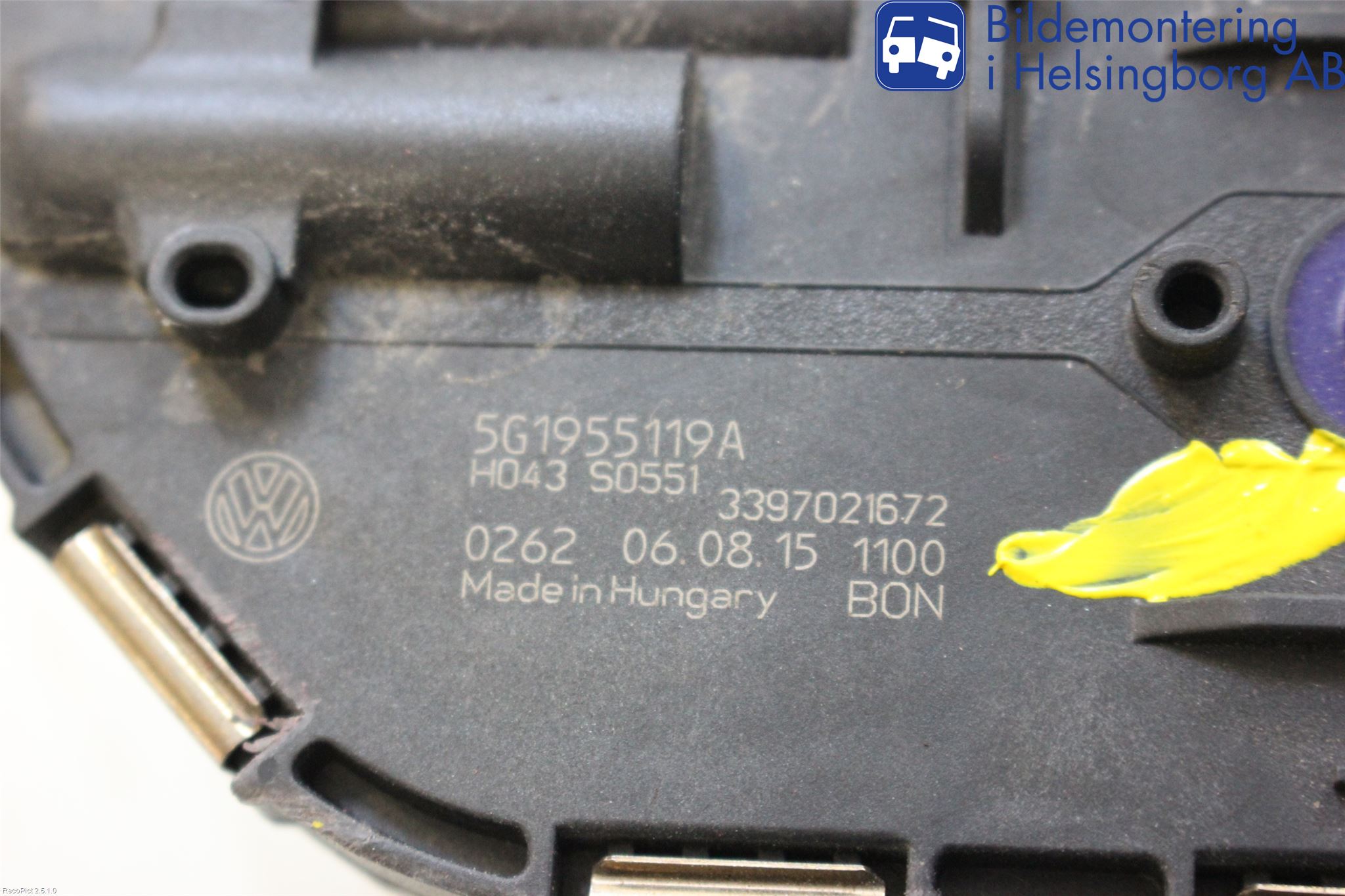 Volkswagen VW GOLF / E-GOLF VII 13-20 Torkarmotor Vindruta