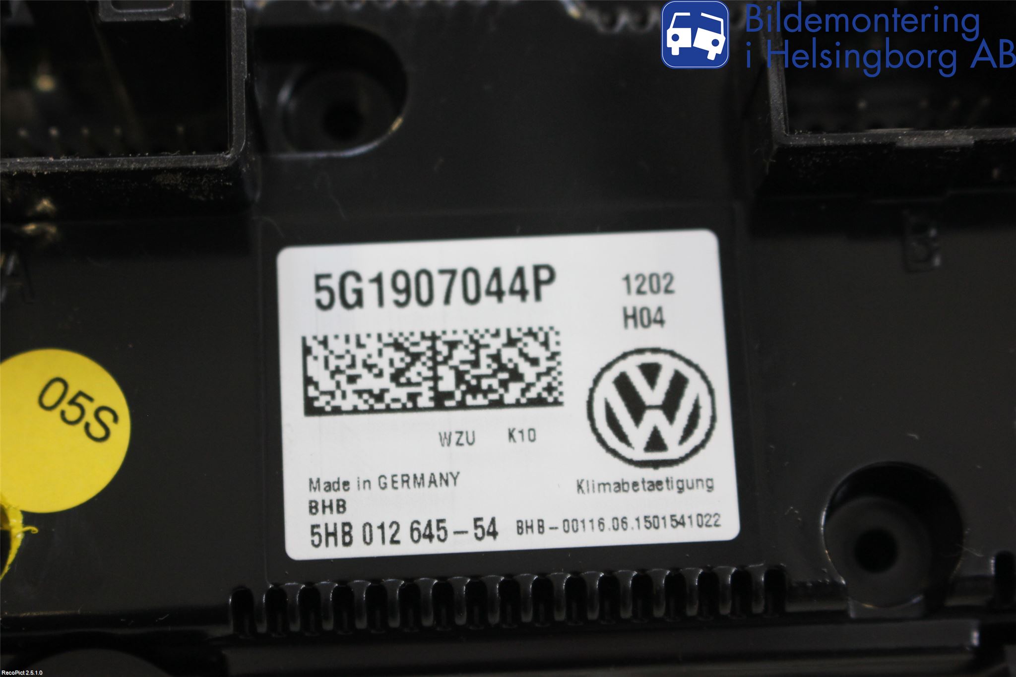 Volkswagen VW PASSAT 15-19 Ac Styrenhet Ac Manöveren
