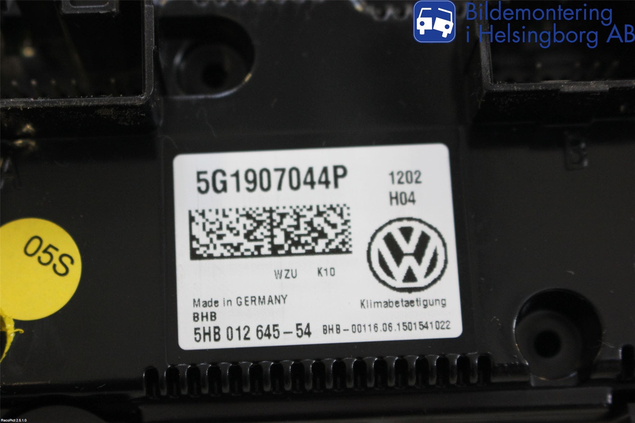 Volkswagen VW PASSAT 15-19 Ac Styrenhet Ac Manöveren