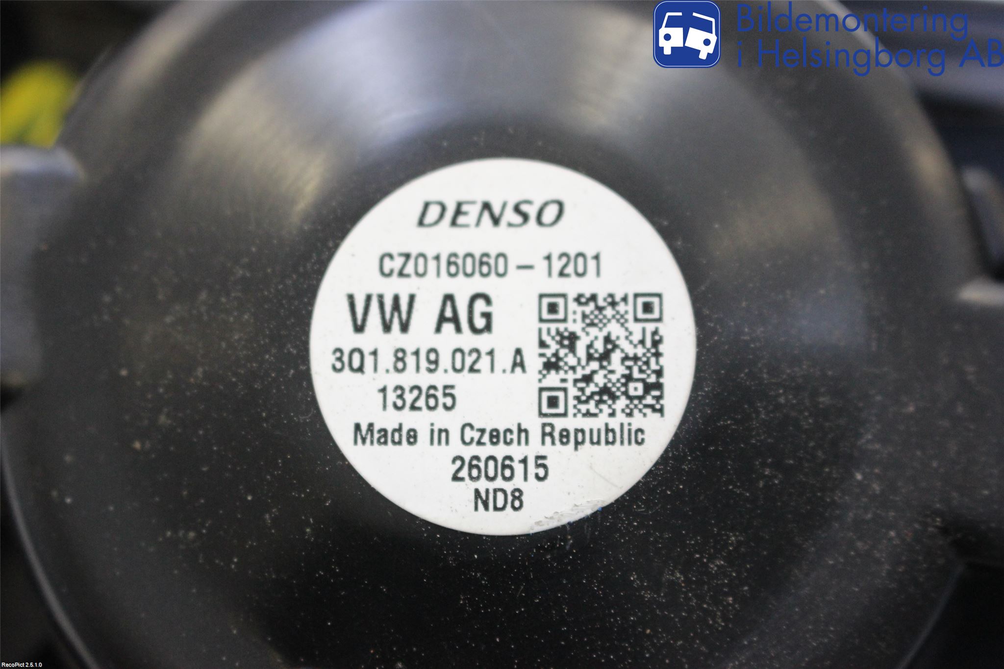 Volkswagen VW PASSAT 15-19 Värmefläkt