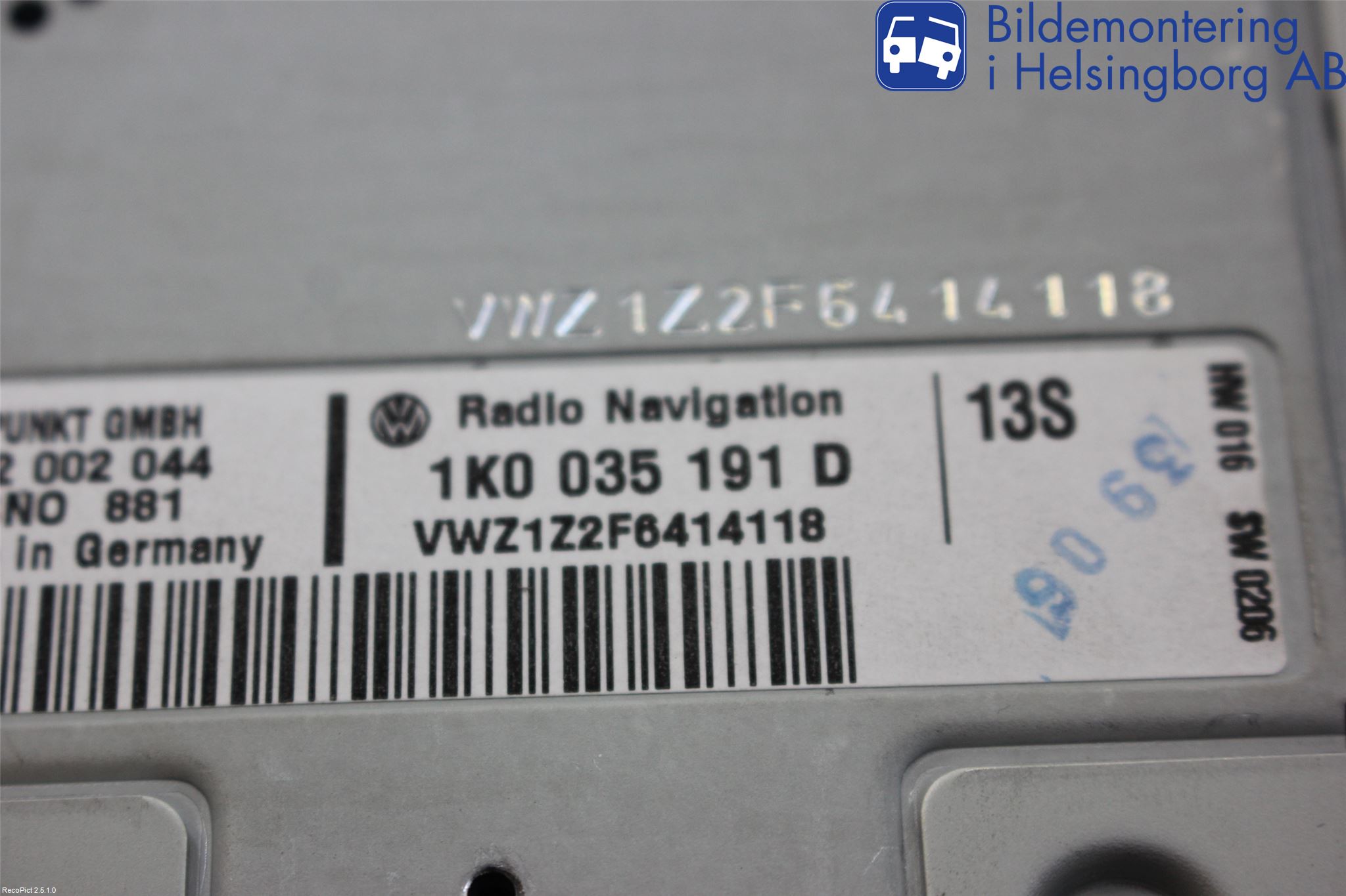 Volkswagen VW GOLF V 04-09 Cd Radio - Multimediapanel
