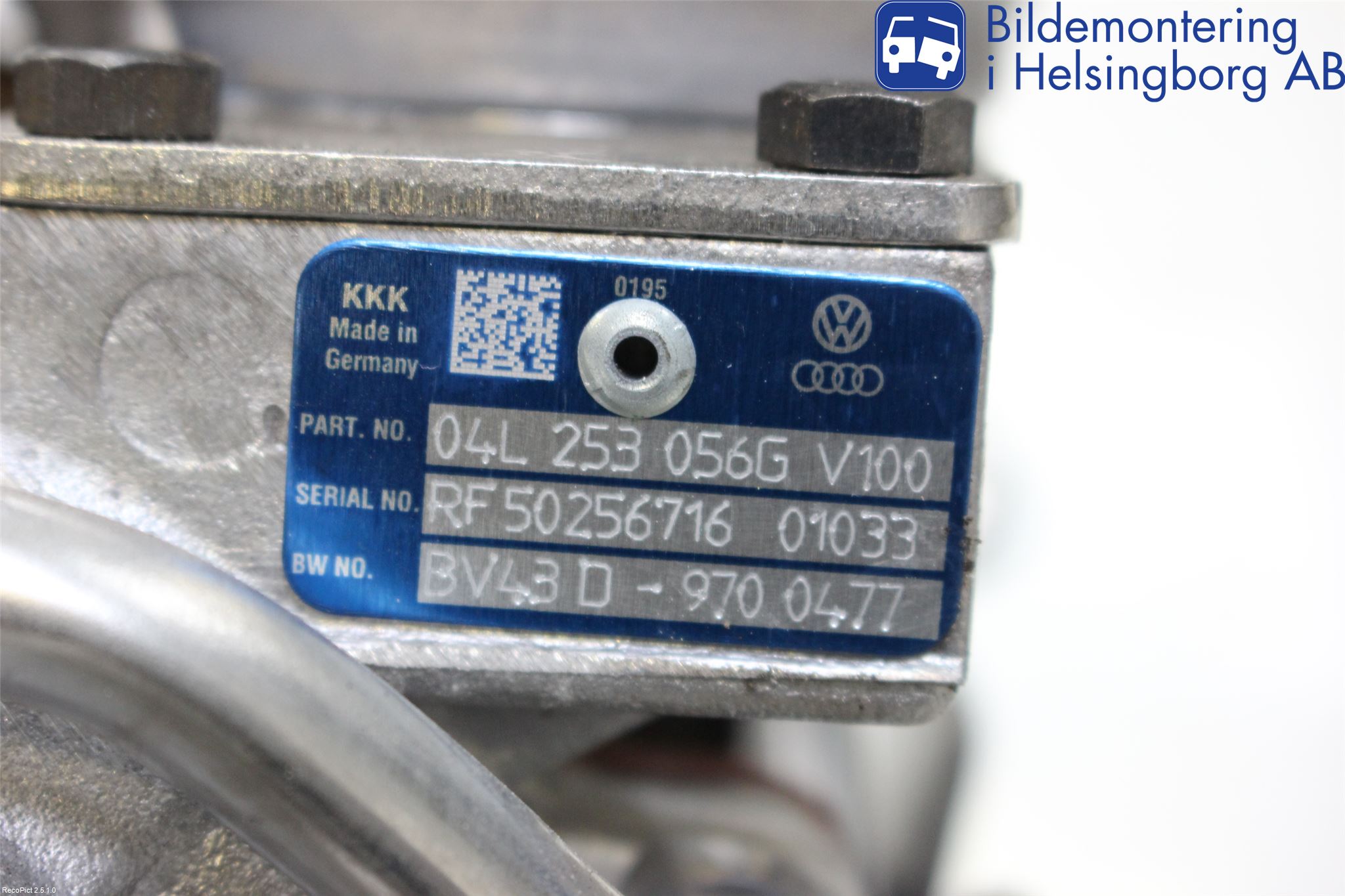 Volkswagen VW PASSAT 15-19 Turboaggregat