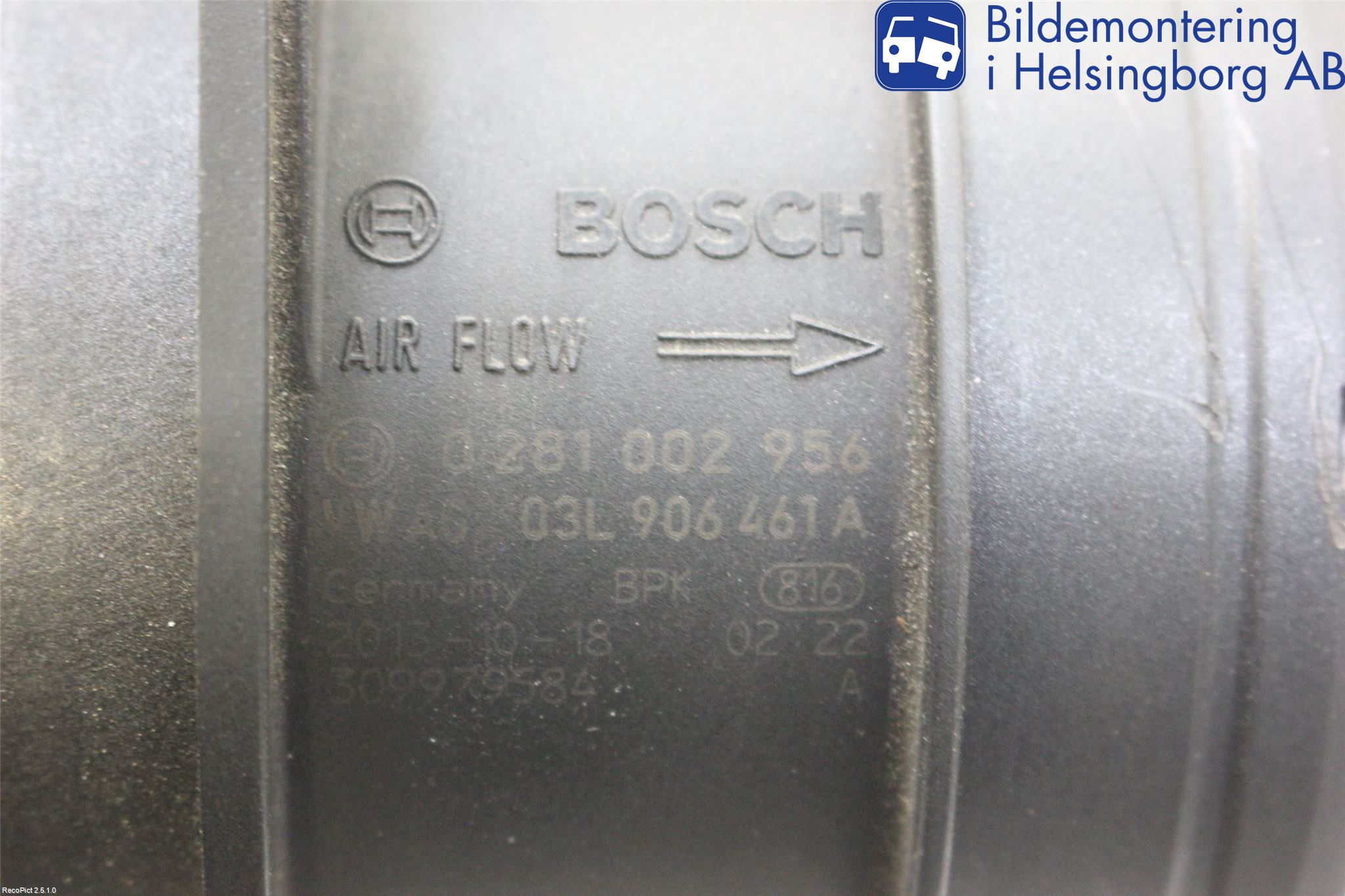 Volkswagen VW CADDY 11-15 Injluftmassamätare