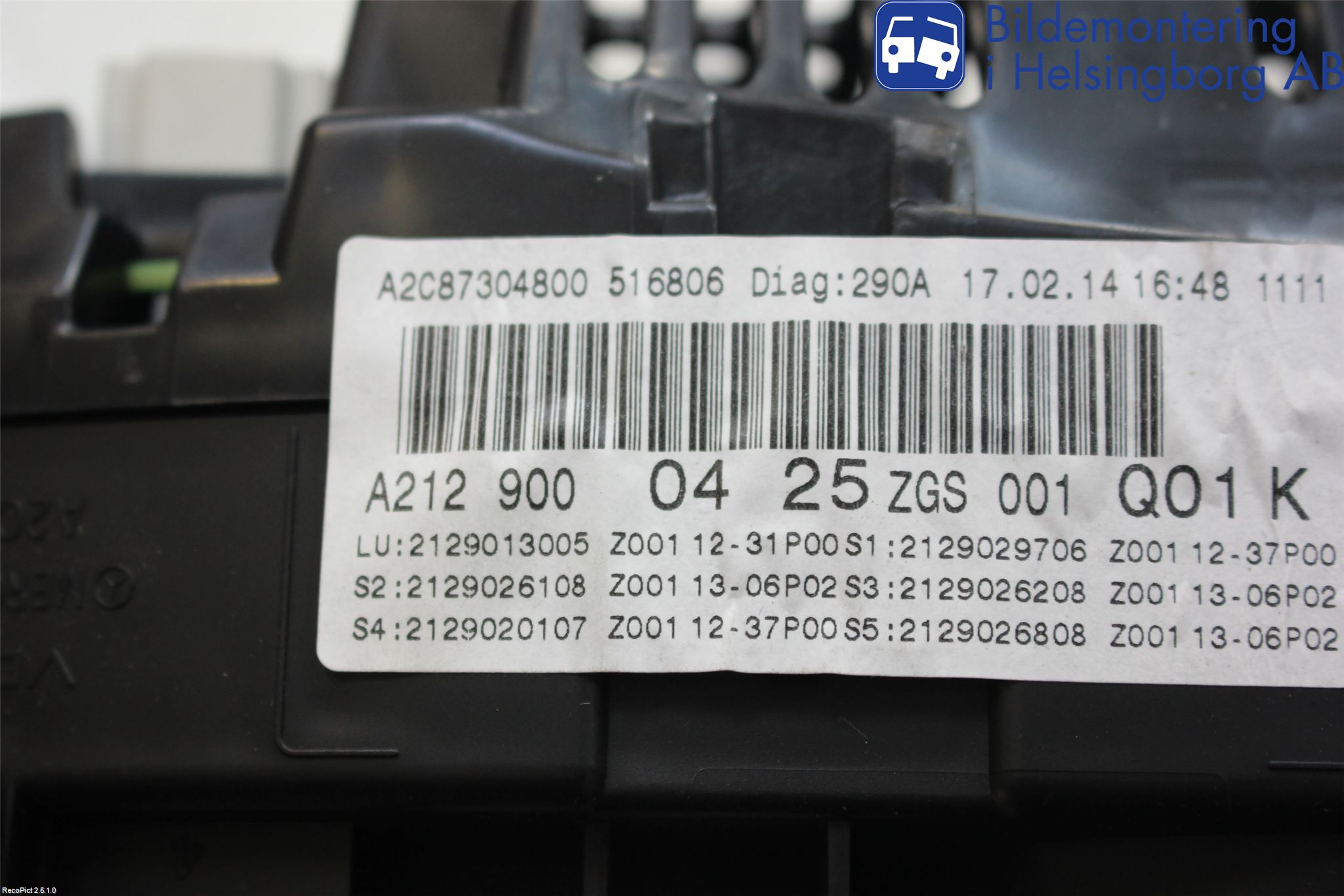Mercedes-Benz MB E-KLASS (W212) 09-16 Instrument Komb