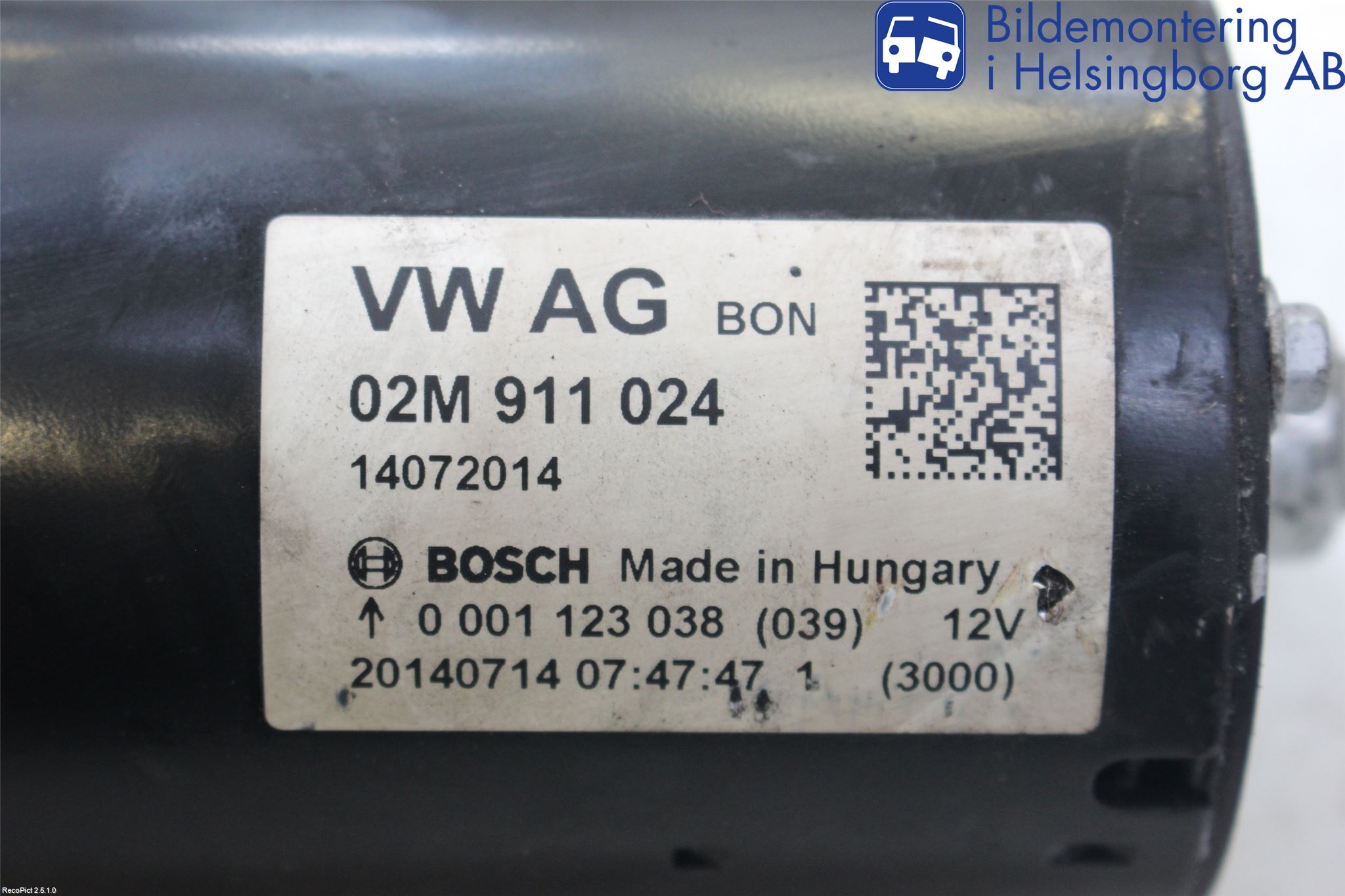 Volkswagen VW CADDY 11-15 Startmotor Diesel