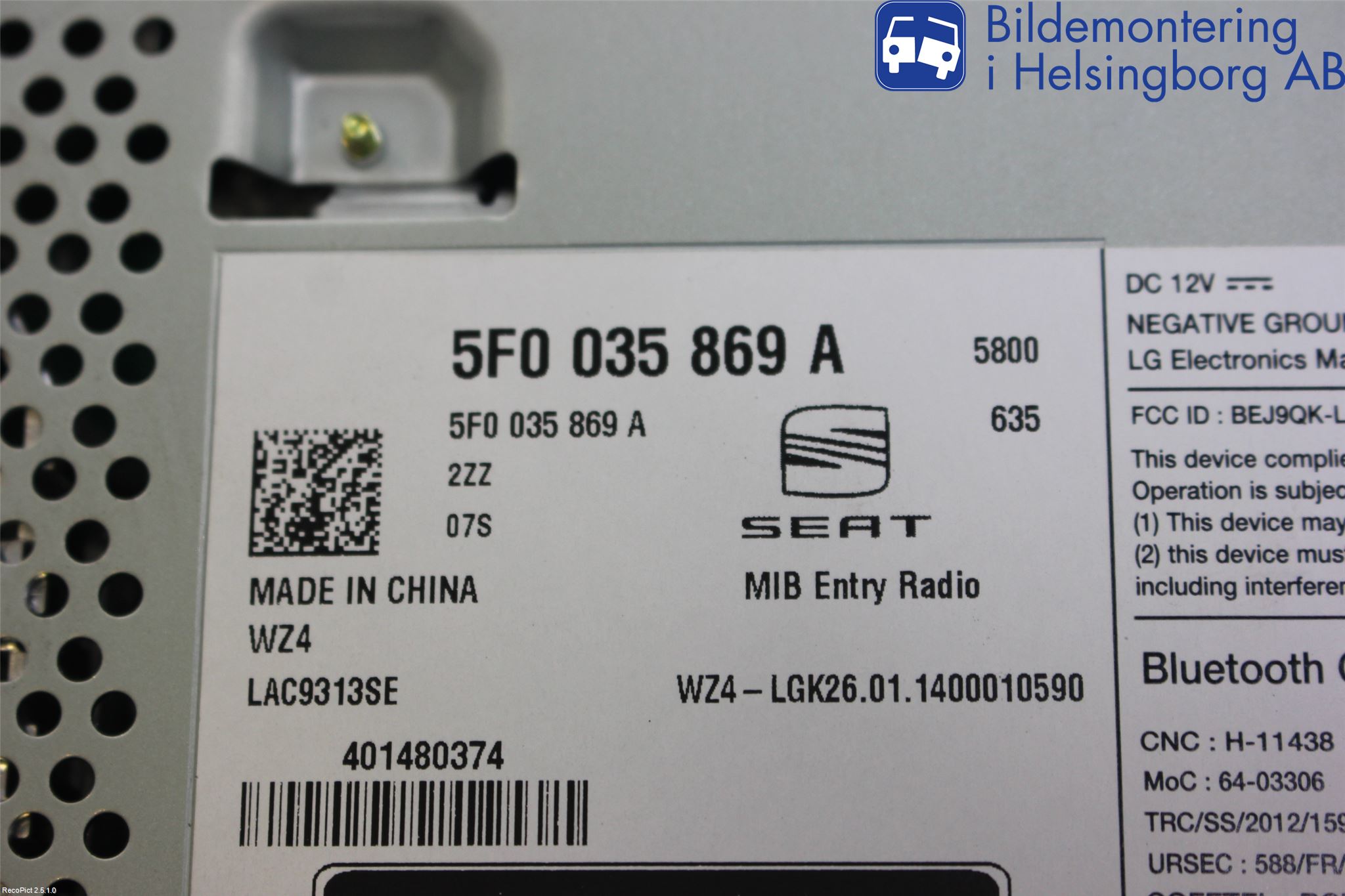 Seat LEON 13-20 Cd Radio - Multimediapanel