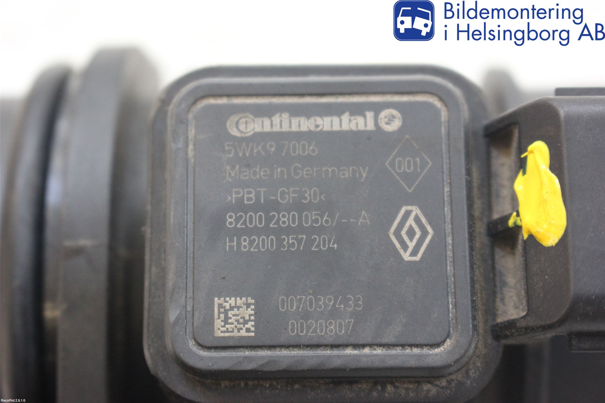 Dacia LOGAN PICK-UP Injluftmassamätare