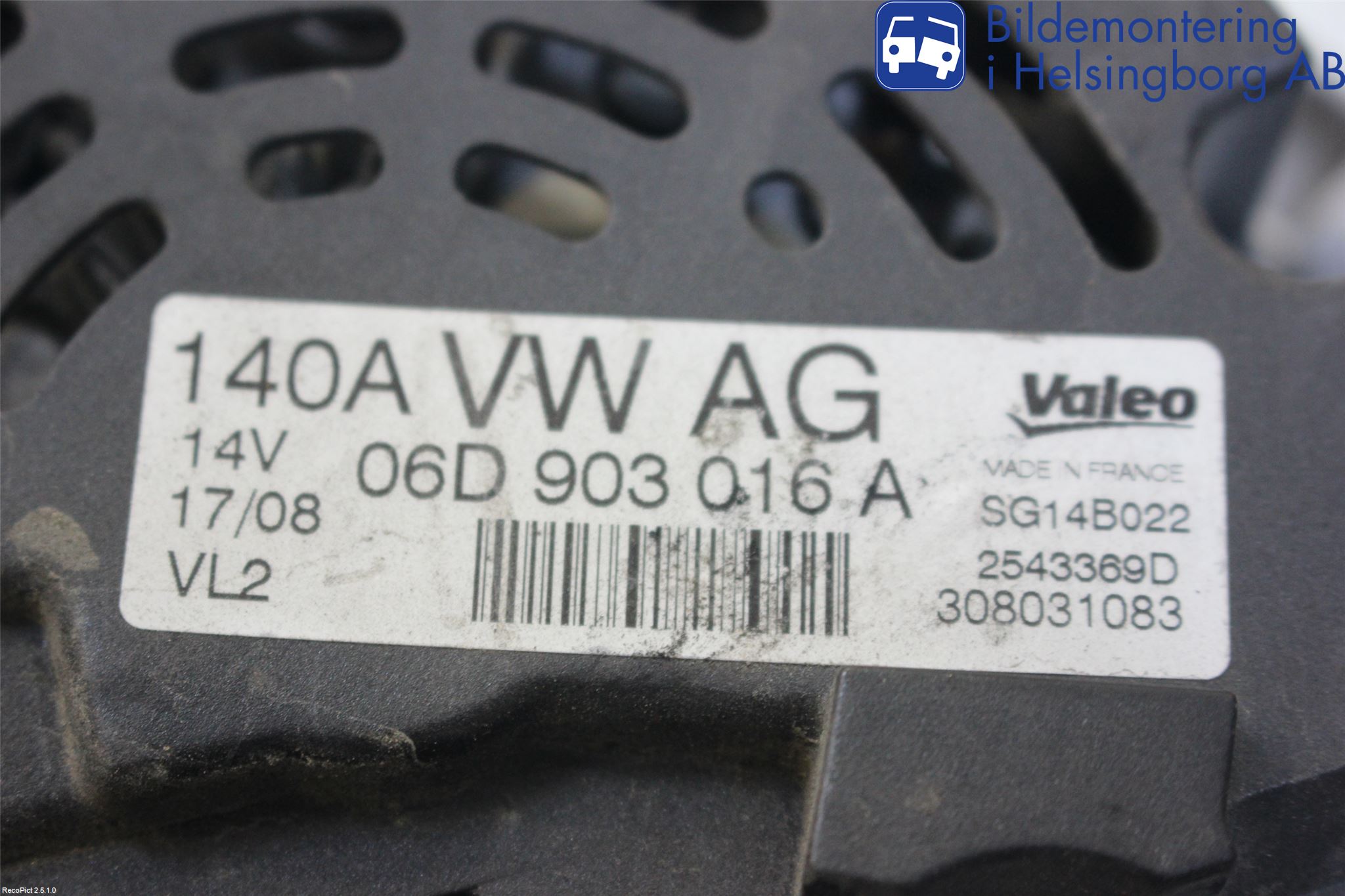 Volkswagen VW PASSAT 05-11 Generator
