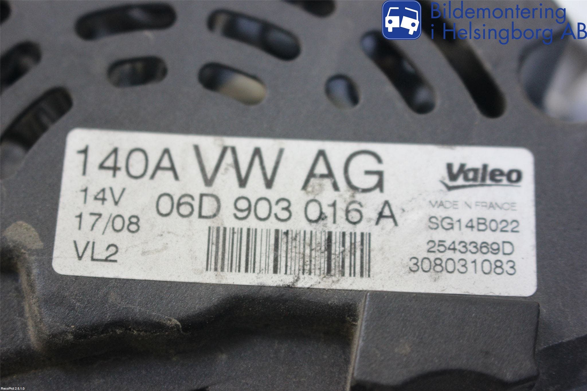 Volkswagen VW PASSAT 05-11 Generator