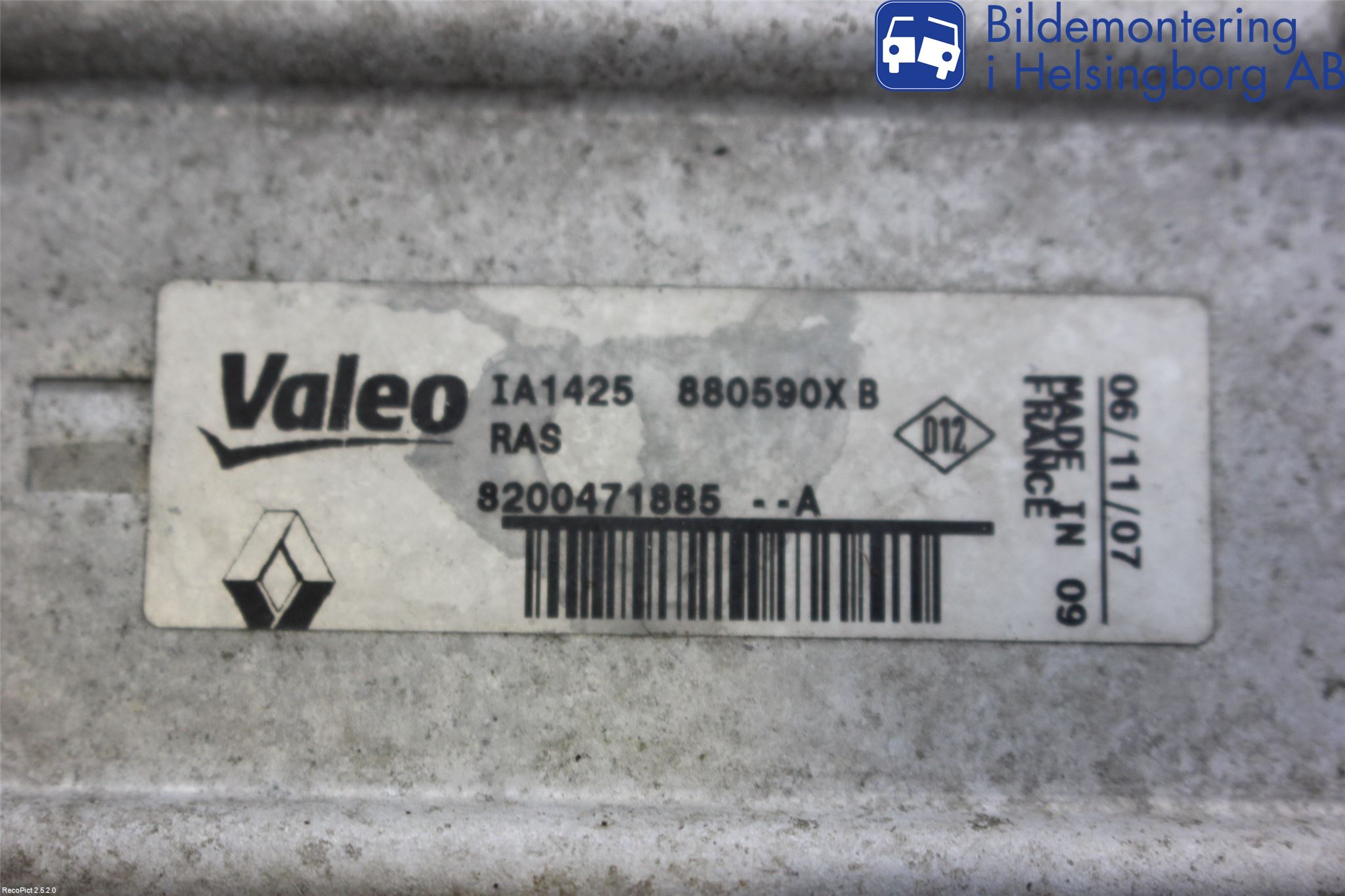 Renault CLIO III  06-09 Laddluft-Intercooler Kyl