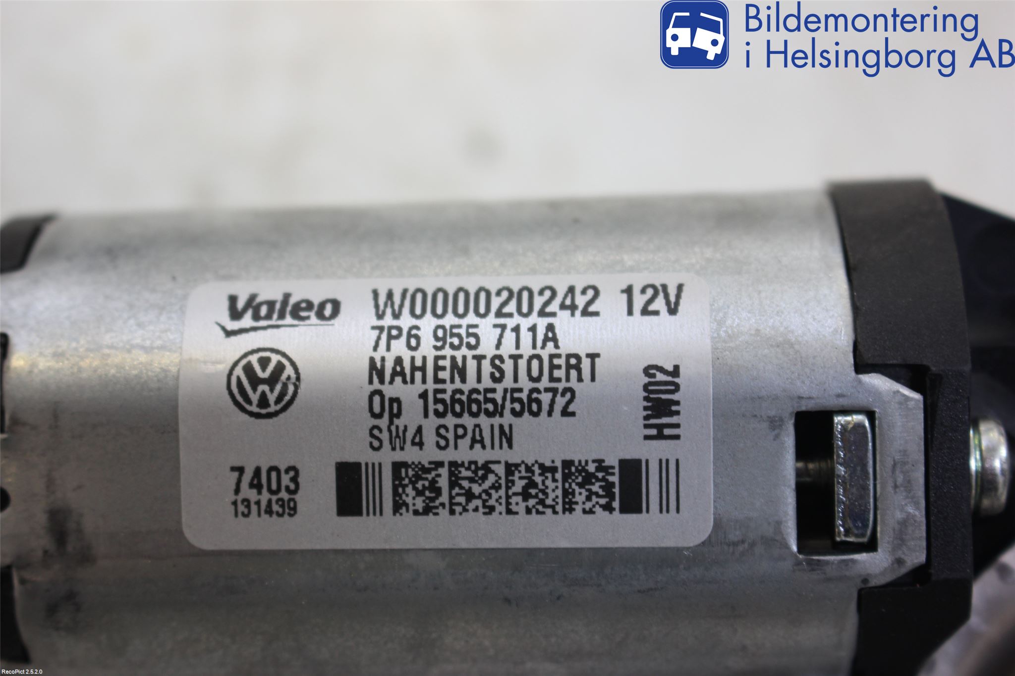 Volkswagen VW TOUAREG 7L 03-10 Torkarmotor Baklucka