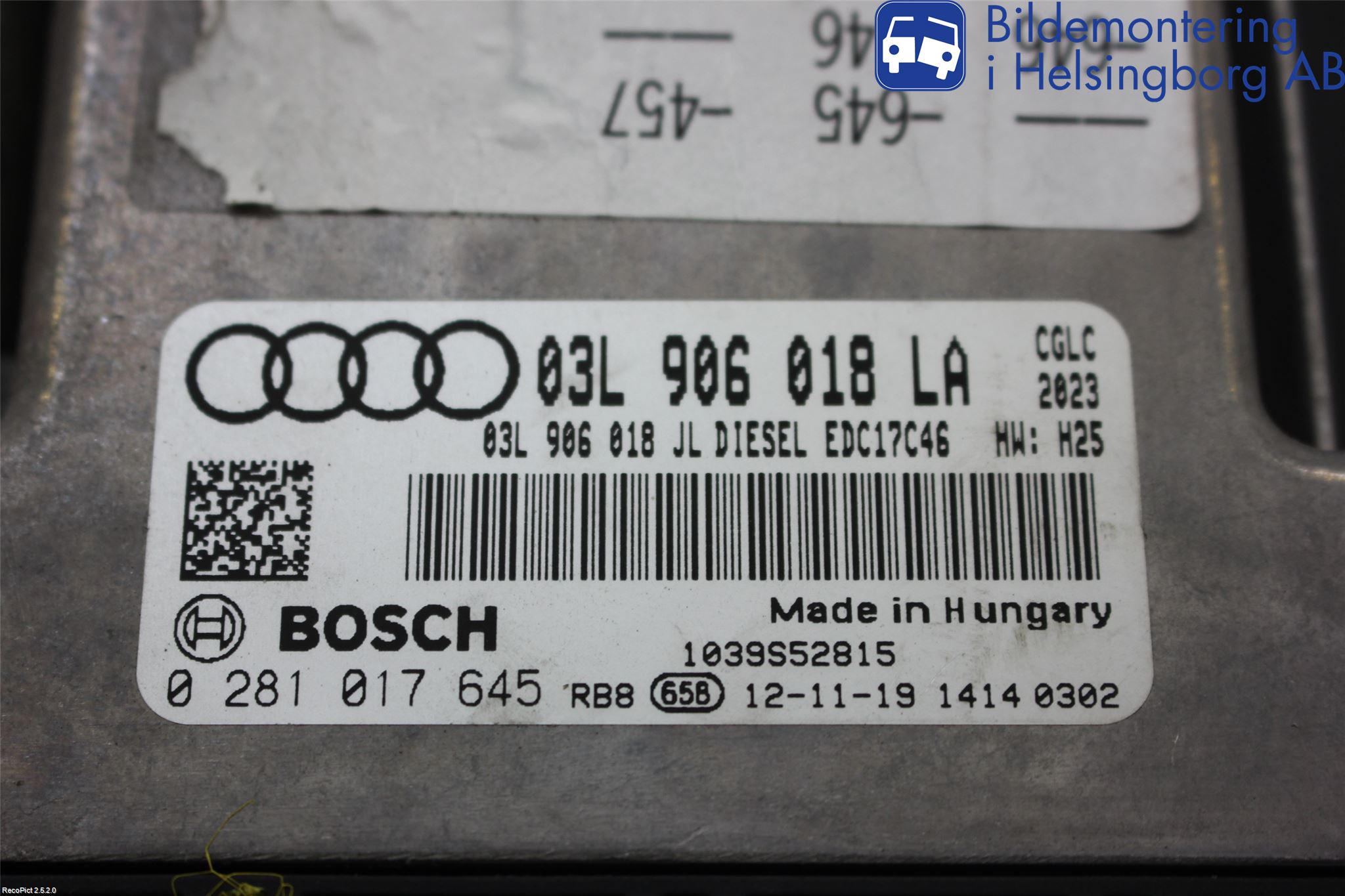 Audi A6/S6 4G 11-18 Styrenhet Inspump Diesel