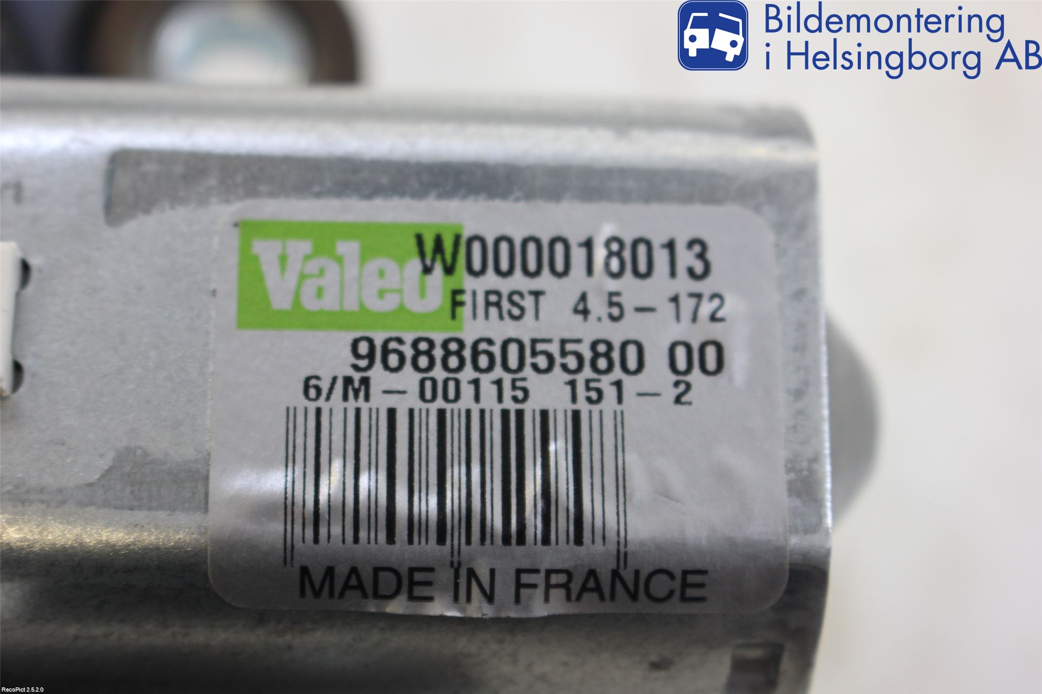 Peugeot 508 11-18 Torkarmotor Baklucka