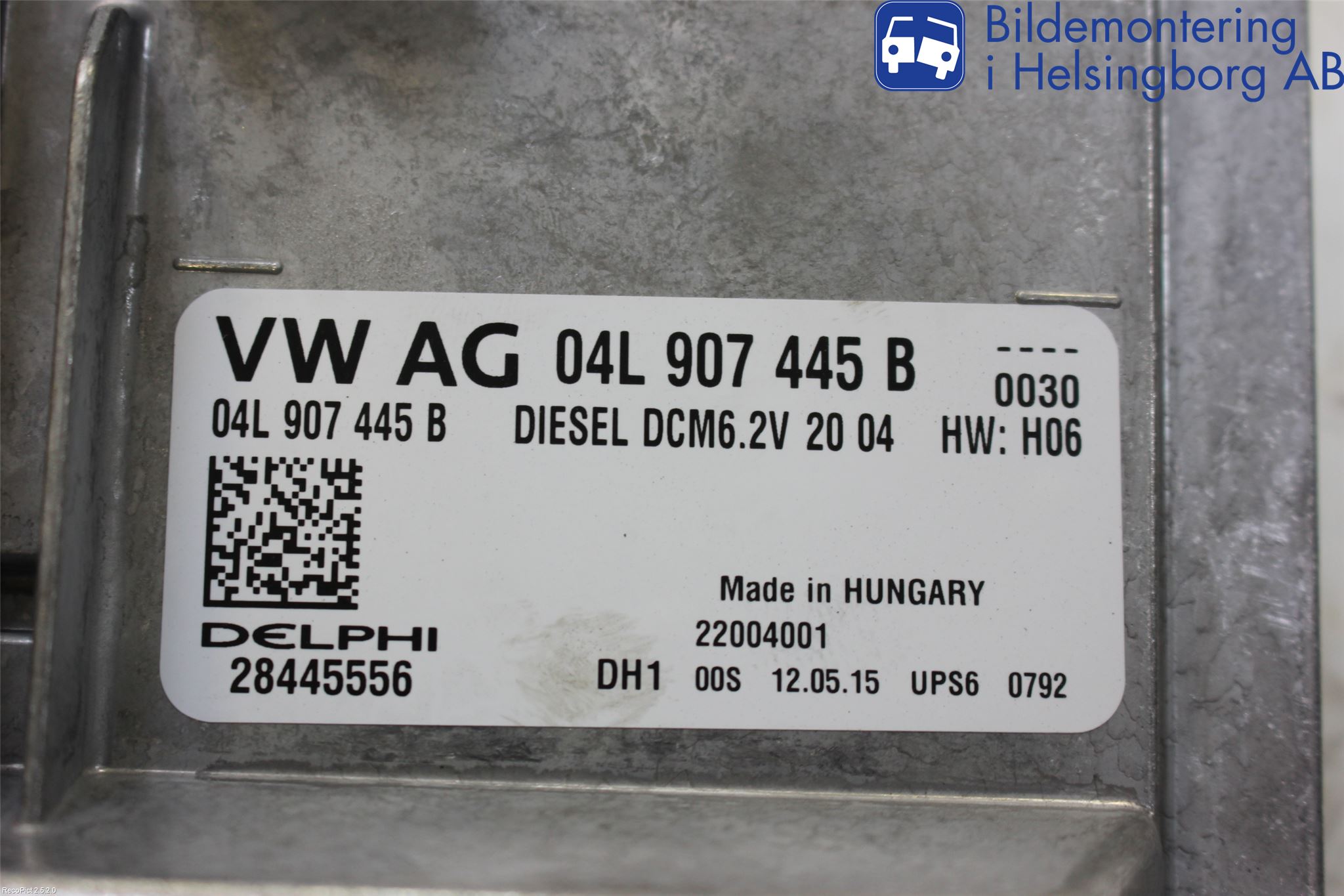 Volkswagen VW GOLF / E-GOLF VII 13-20 Styrenhet Inspump Diesel