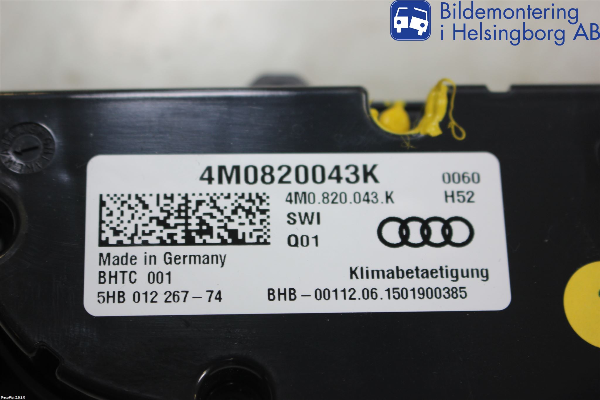 Audi Q7/SQ7 Ac Styrenhet Ac Manöveren