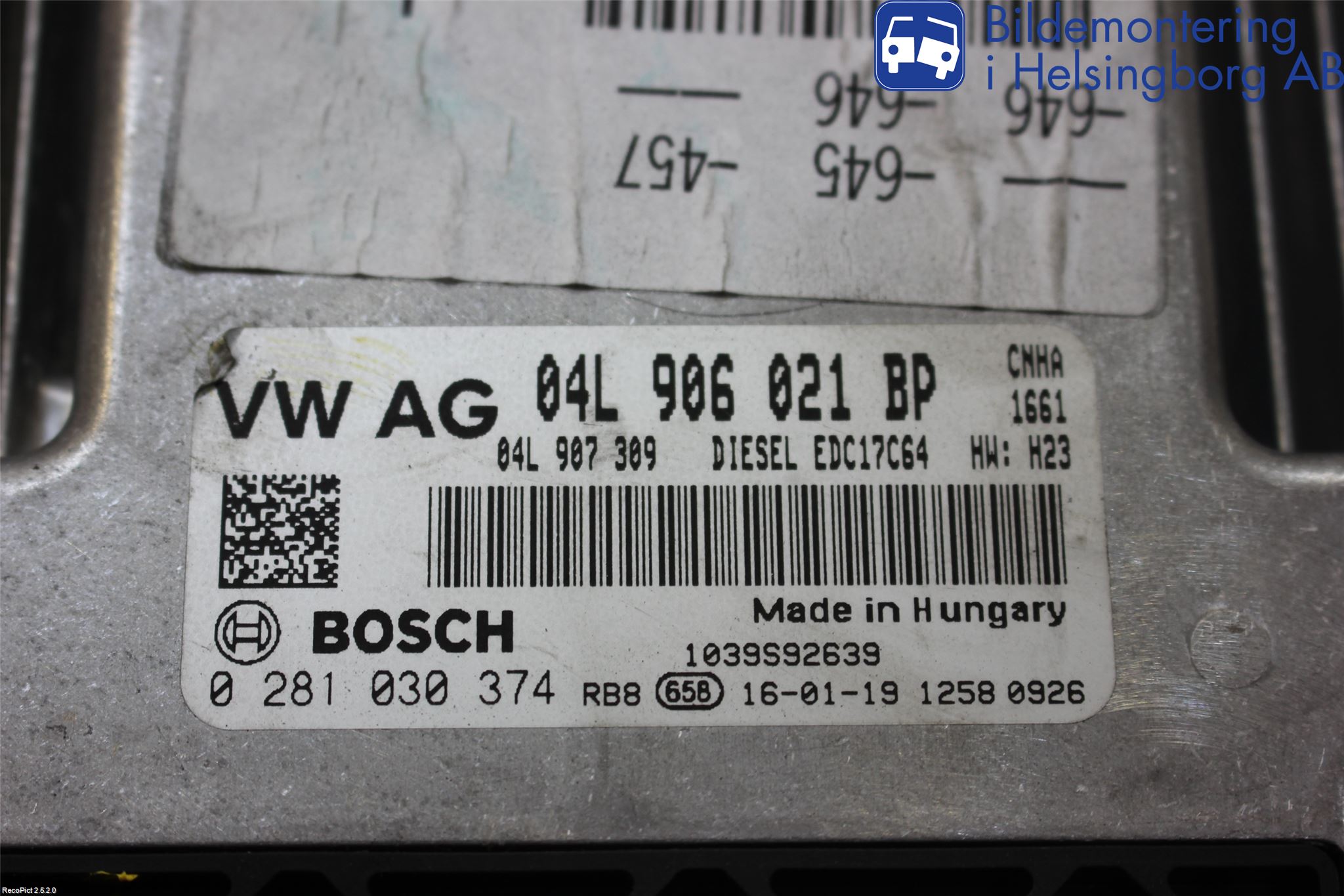 Audi A6/S6 4G 11-18 Styrenhet Inspump Diesel