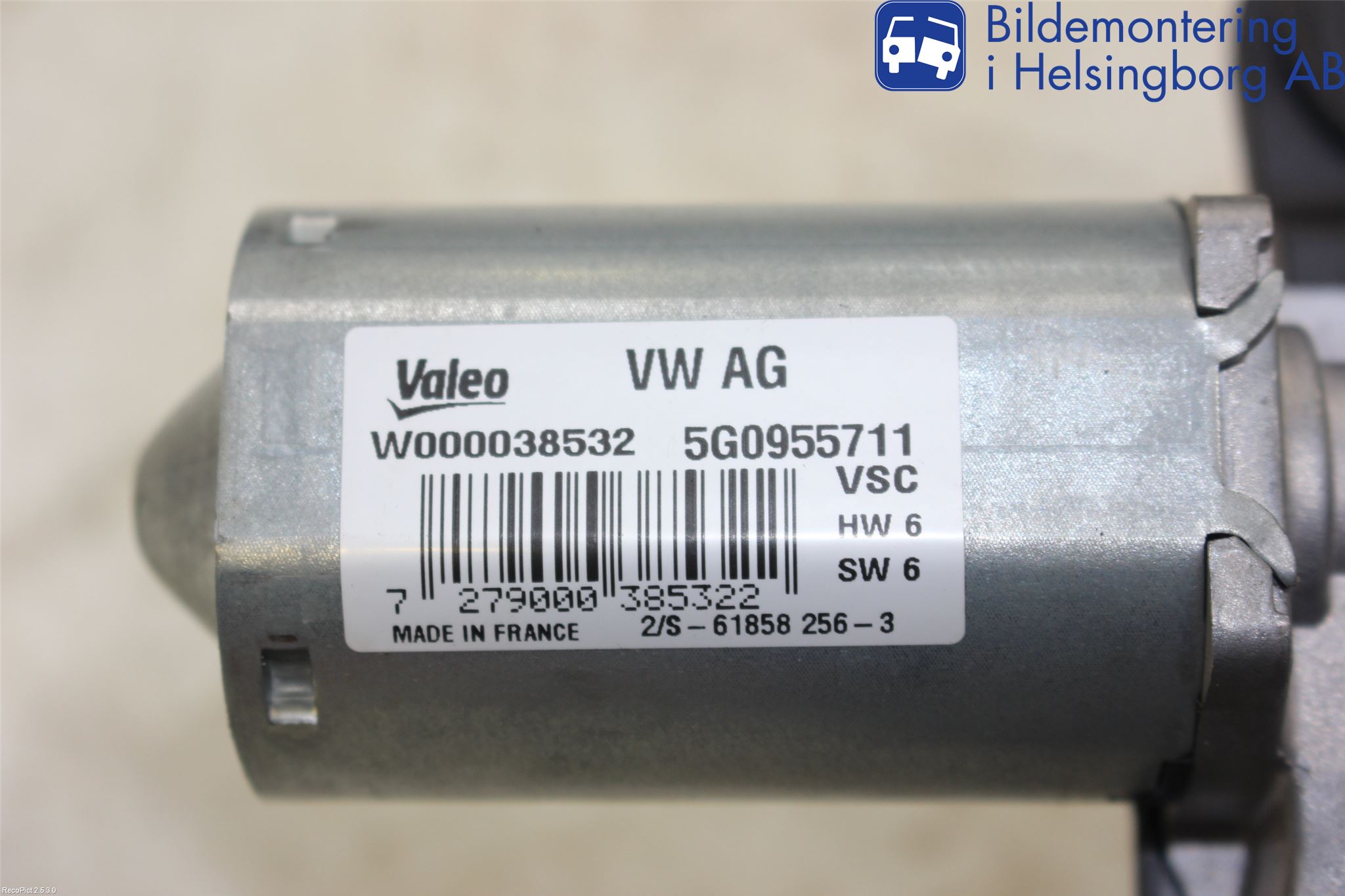 Volkswagen VW GOLF / E-GOLF VII 13-20 Torkarmotor Baklucka