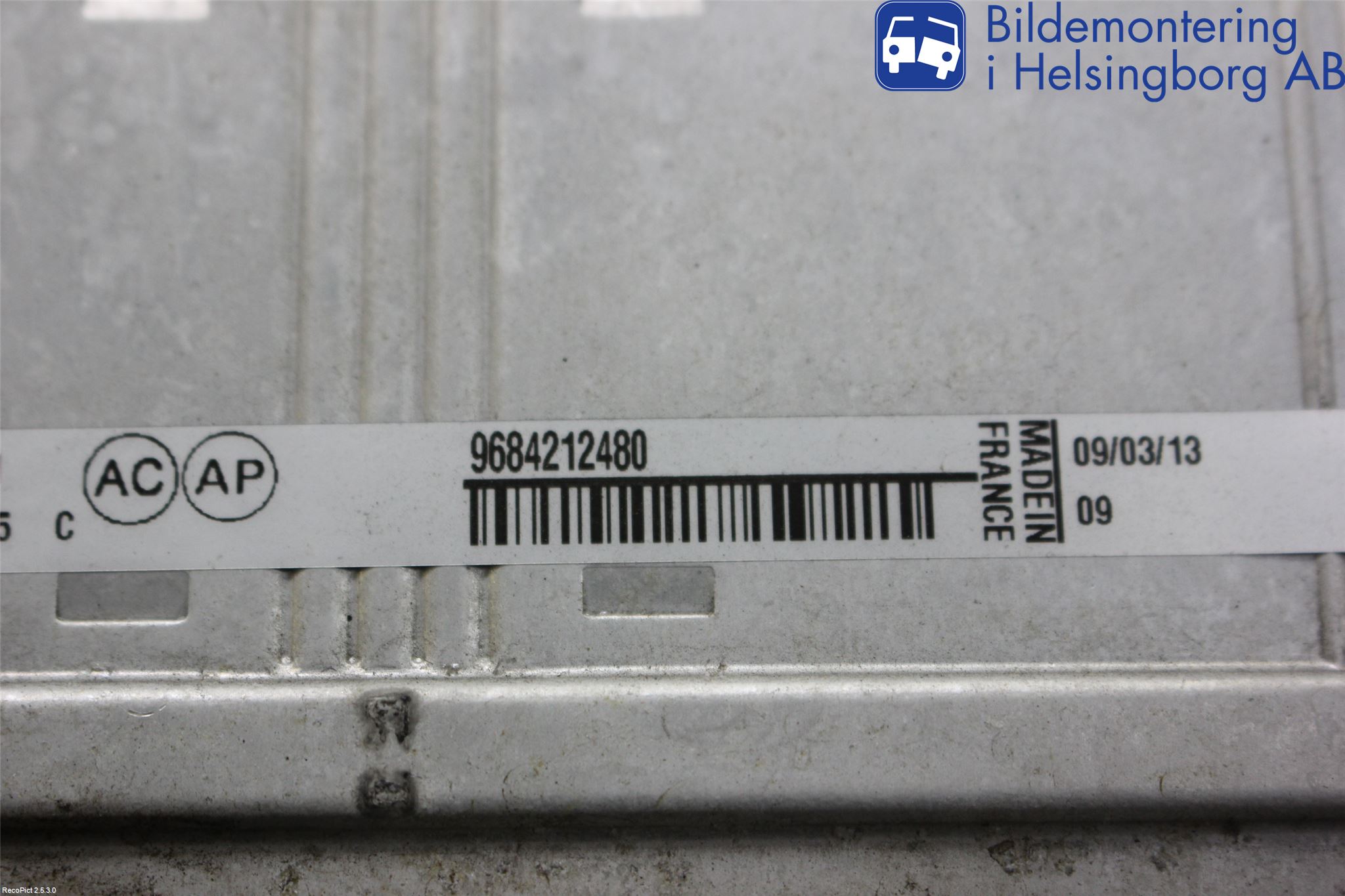 Peugeot PARTNER 08-15 Laddluft-Intercooler Kyl