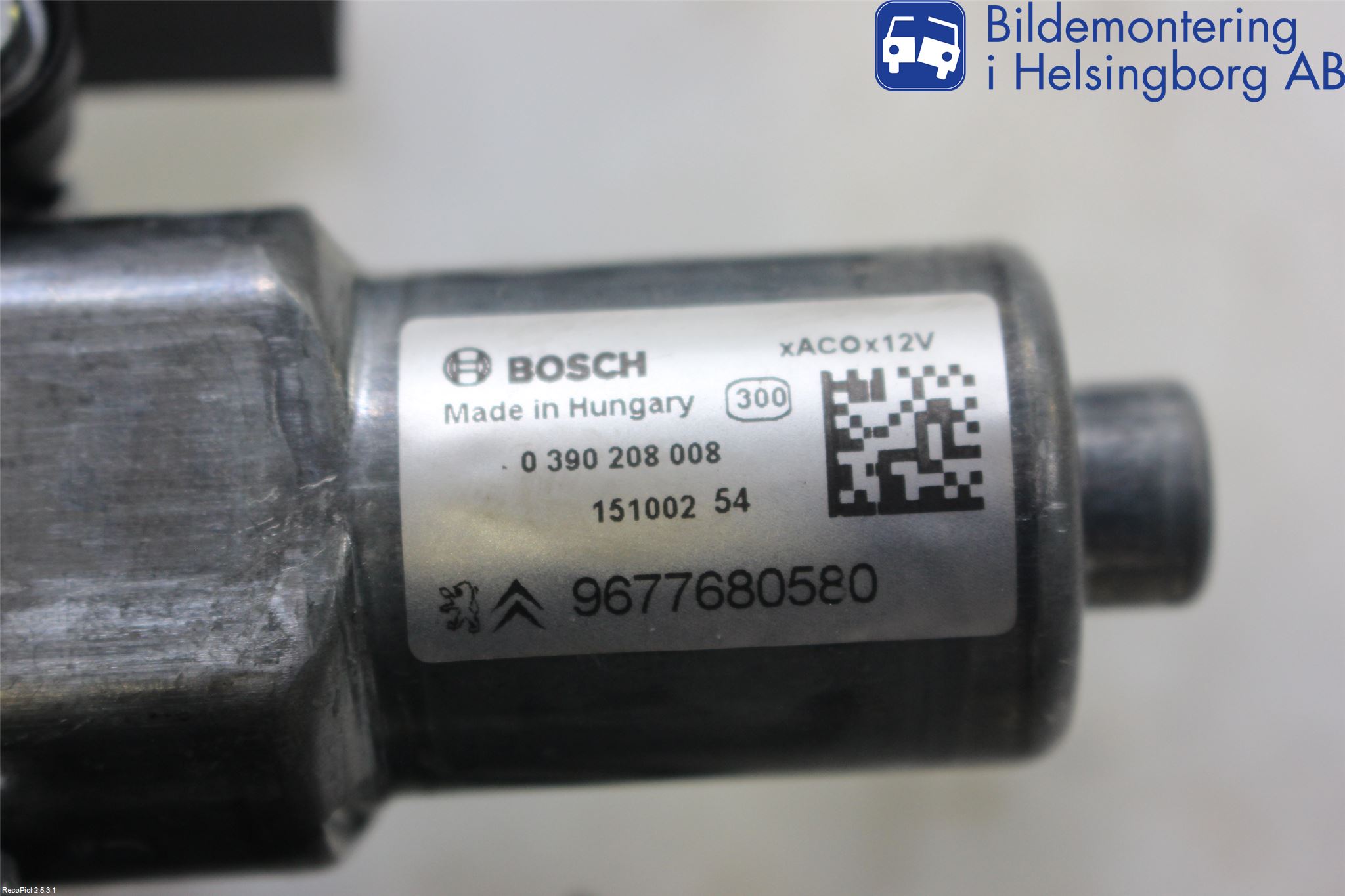 Peugeot 308 14-21 Torkarmotor Baklucka