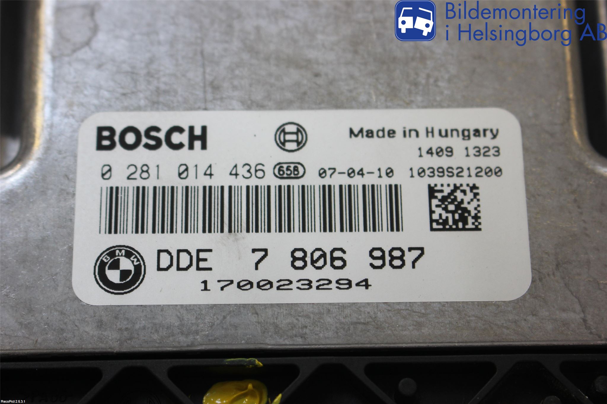 BMW 3 E90/91 SED/TOU 05-12 Styrenhet Inspump Diesel