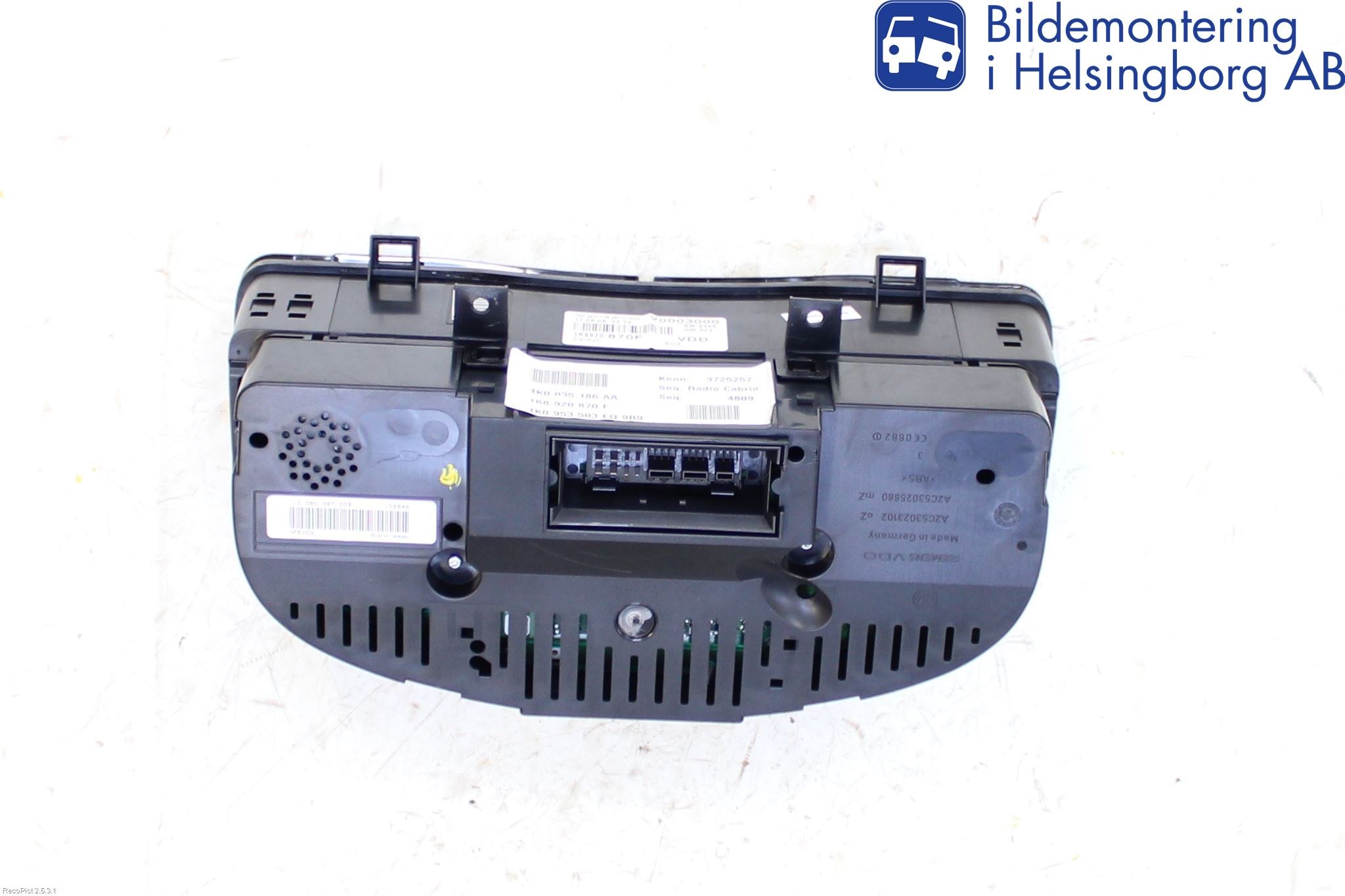 Volkswagen VW SCIROCCO 09-17 Instrument Komb