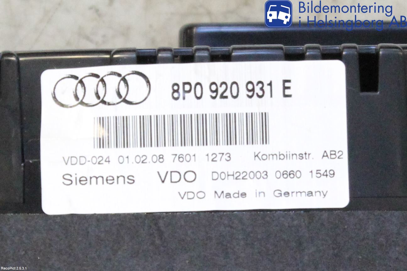 Audi A3/S3 05-13 Instrument Komb