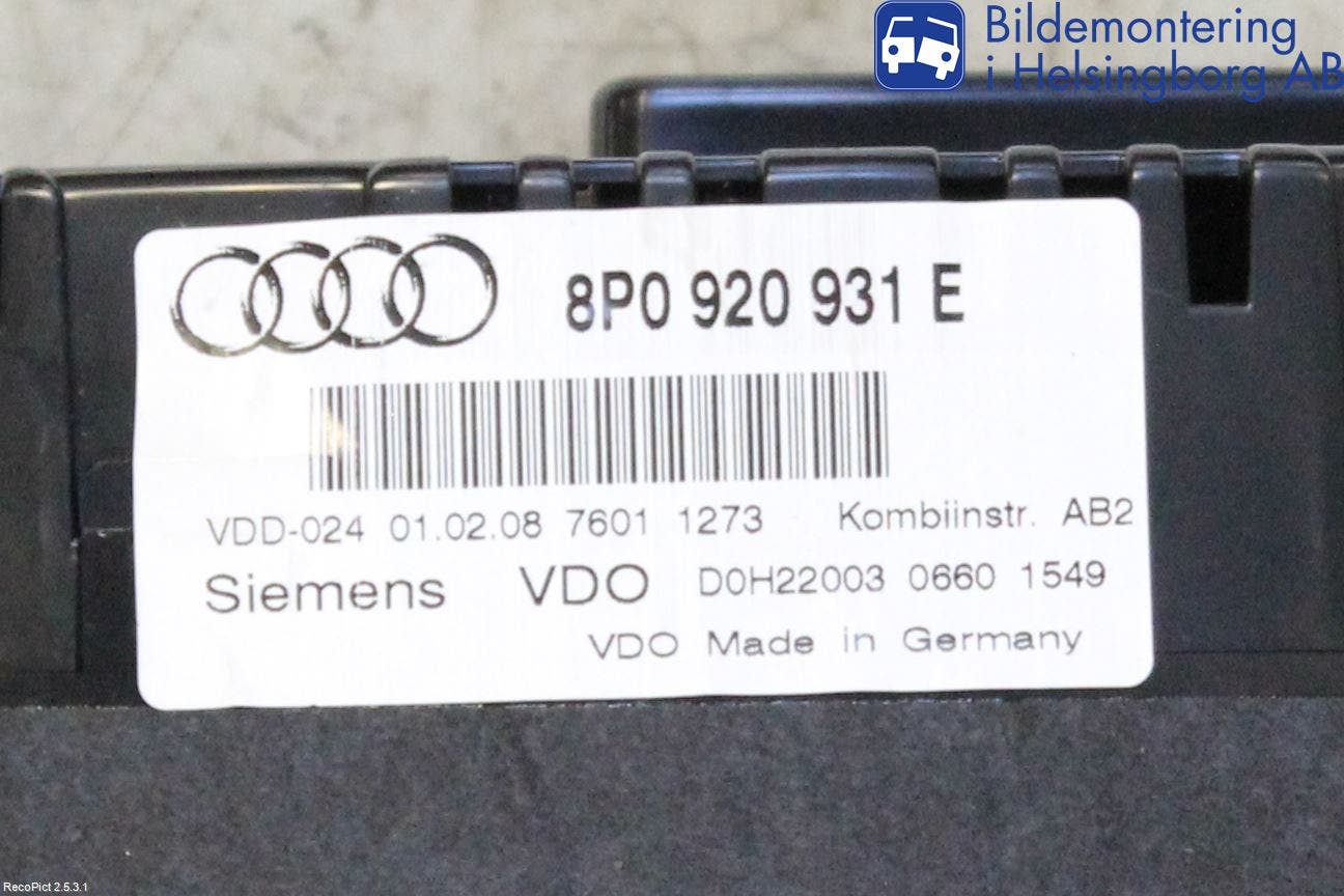 Audi A3/S3 05-13 Instrument Komb