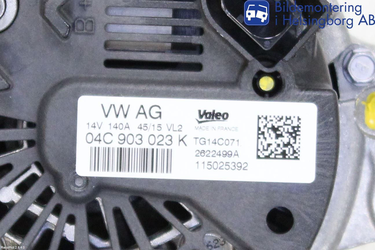 Volkswagen VW GOLF SPORTSVAN 15-20 Generator