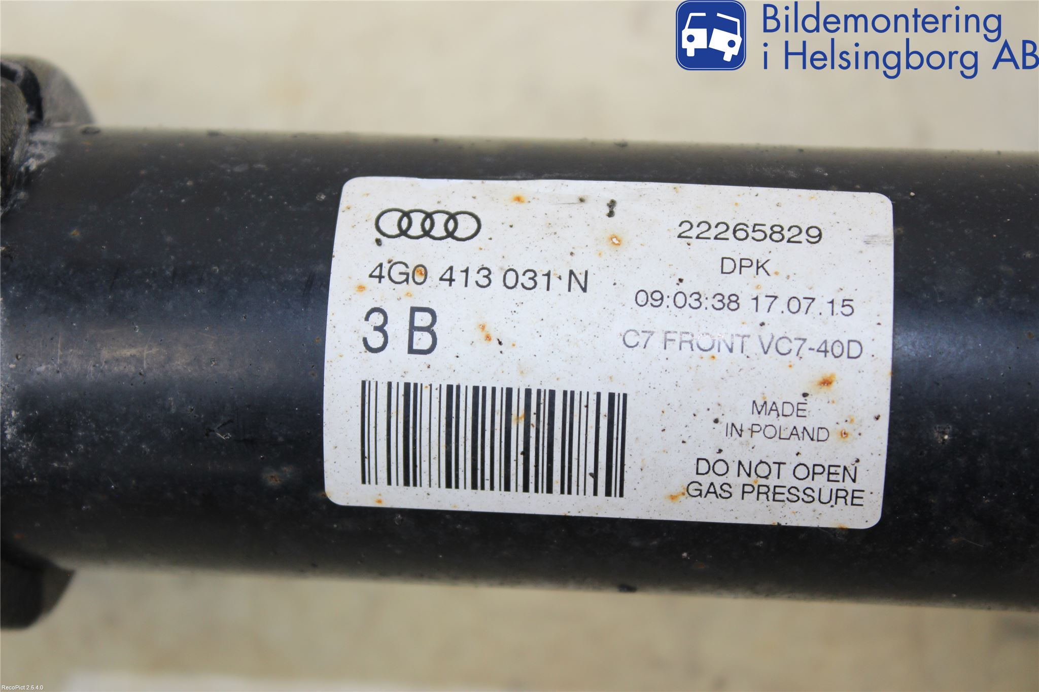 Audi A6/S6 4G 11-18 Fjäderben Fram Vänster