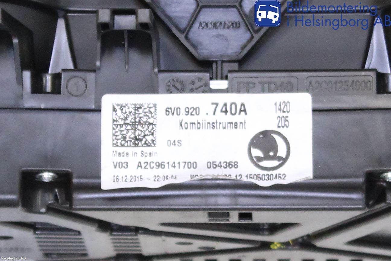 Skoda FABIA 15-21 Instrument Komb