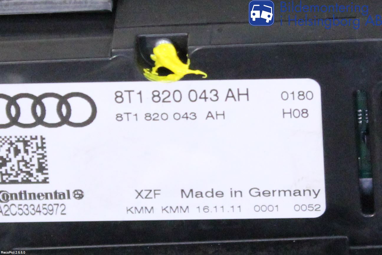 Audi Q5 09-16 Ac Styrenhet Ac Manöveren