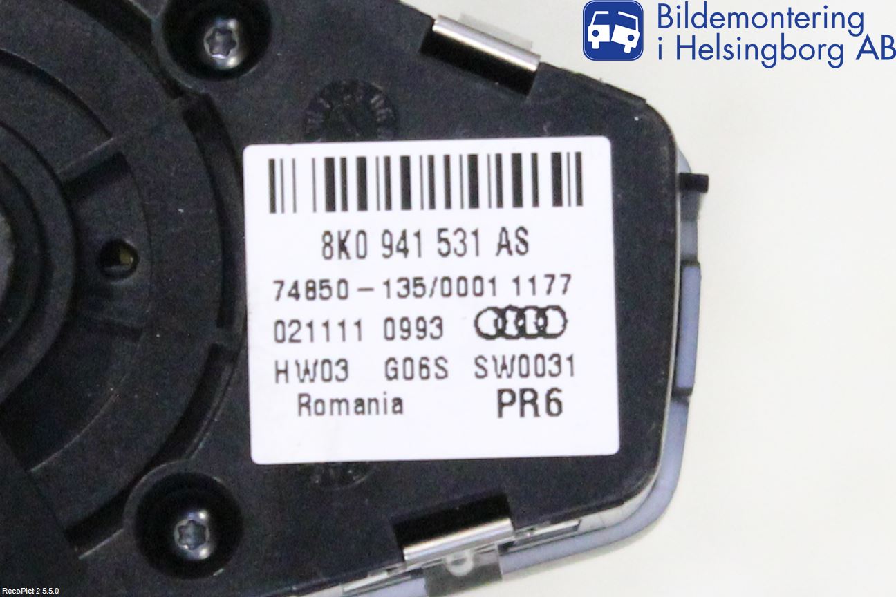 Audi Q5 09-16 Strömställare Ljus
