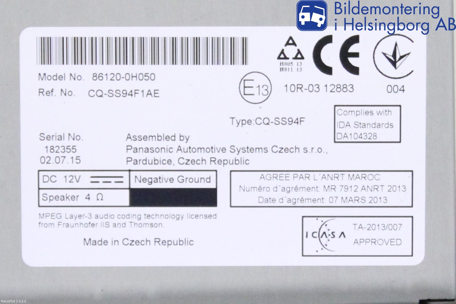 Peugeot 108 15-22 Radio