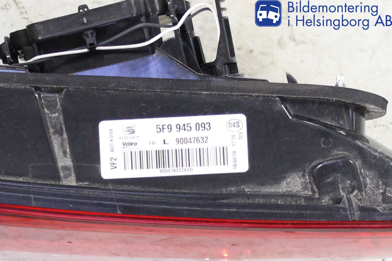 Seat LEON 13-20 Bakljus Lucka Vä