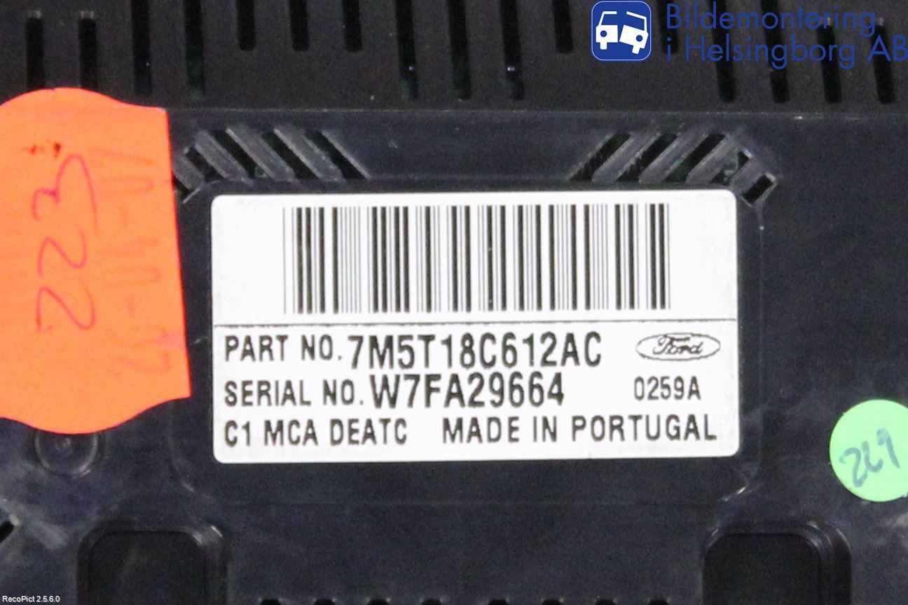 Ford FOCUS C-MAX I 07-10 Ac Styrenhet Ac Manöveren